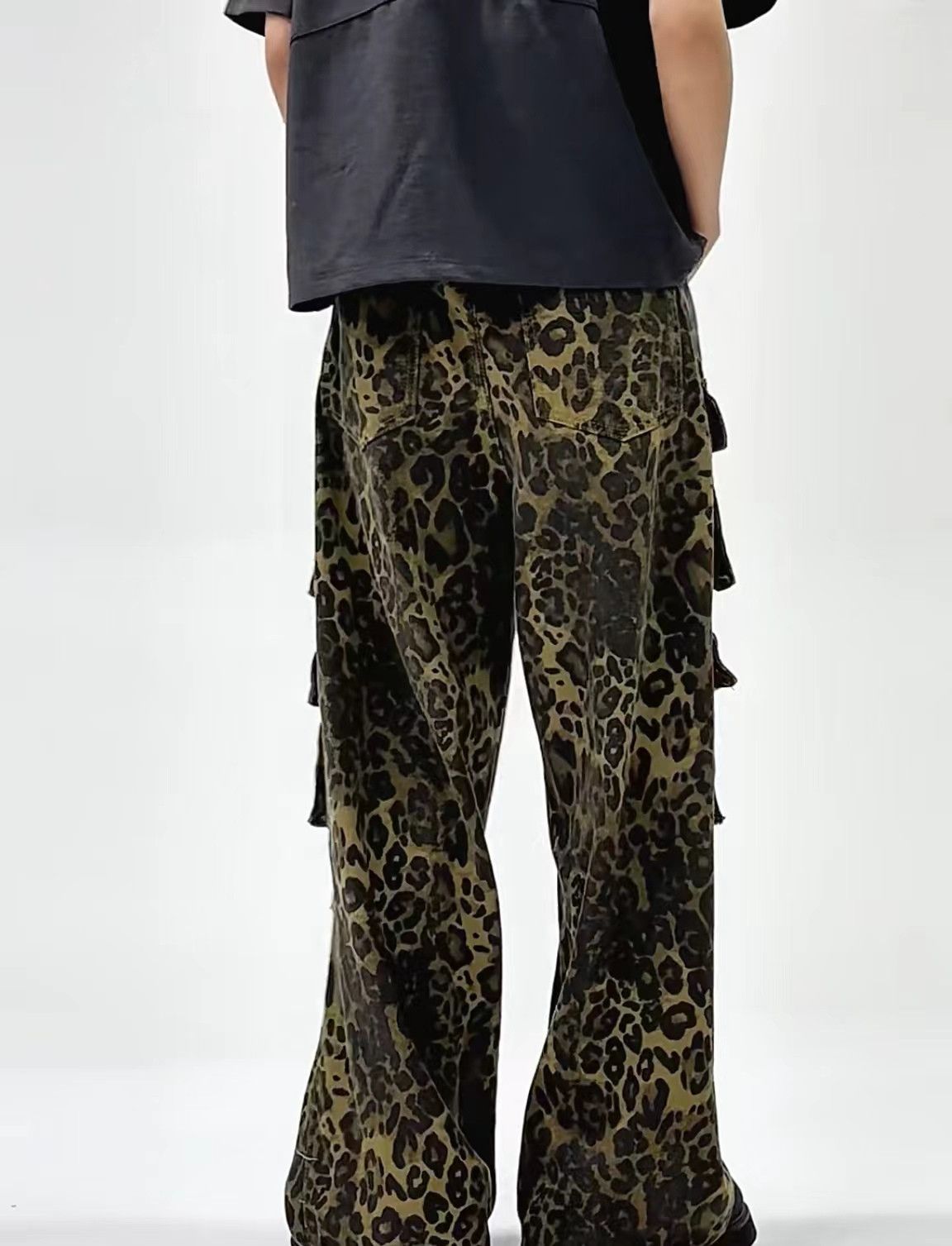Japanese Brand × Jean Leopard Print Multi-Pocket Vintage Street Workwear Trousers Size US 30 / EU 46 - 4 Thumbnail