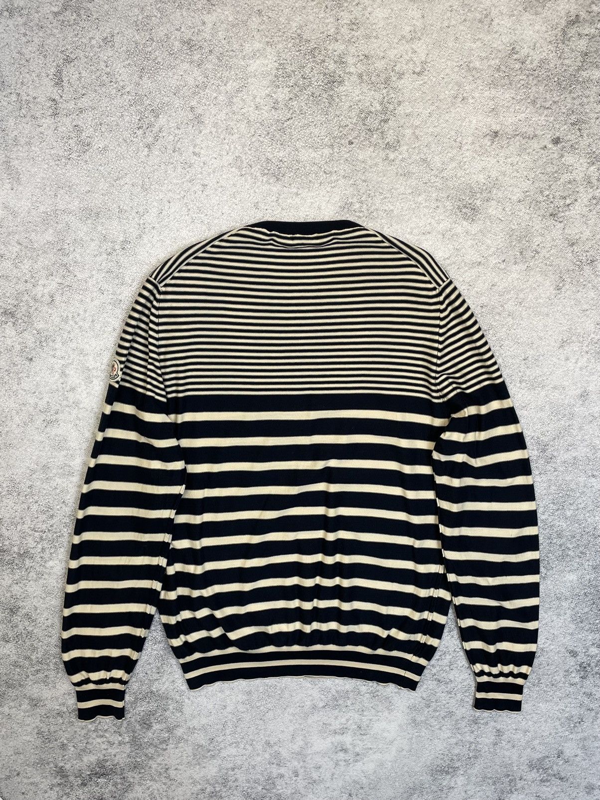 Moncler Moncler striped sweatshirt Jumper Maglione Tricot Girocollo Size US XL / EU 56 / 4 - 2 Thumbnail