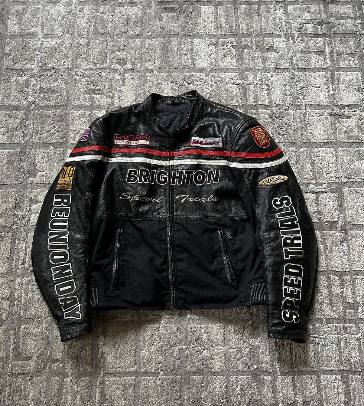 最高級のスーパー Racing × Vintage Vintage leather racing jacket brighton ジャケット・アウター