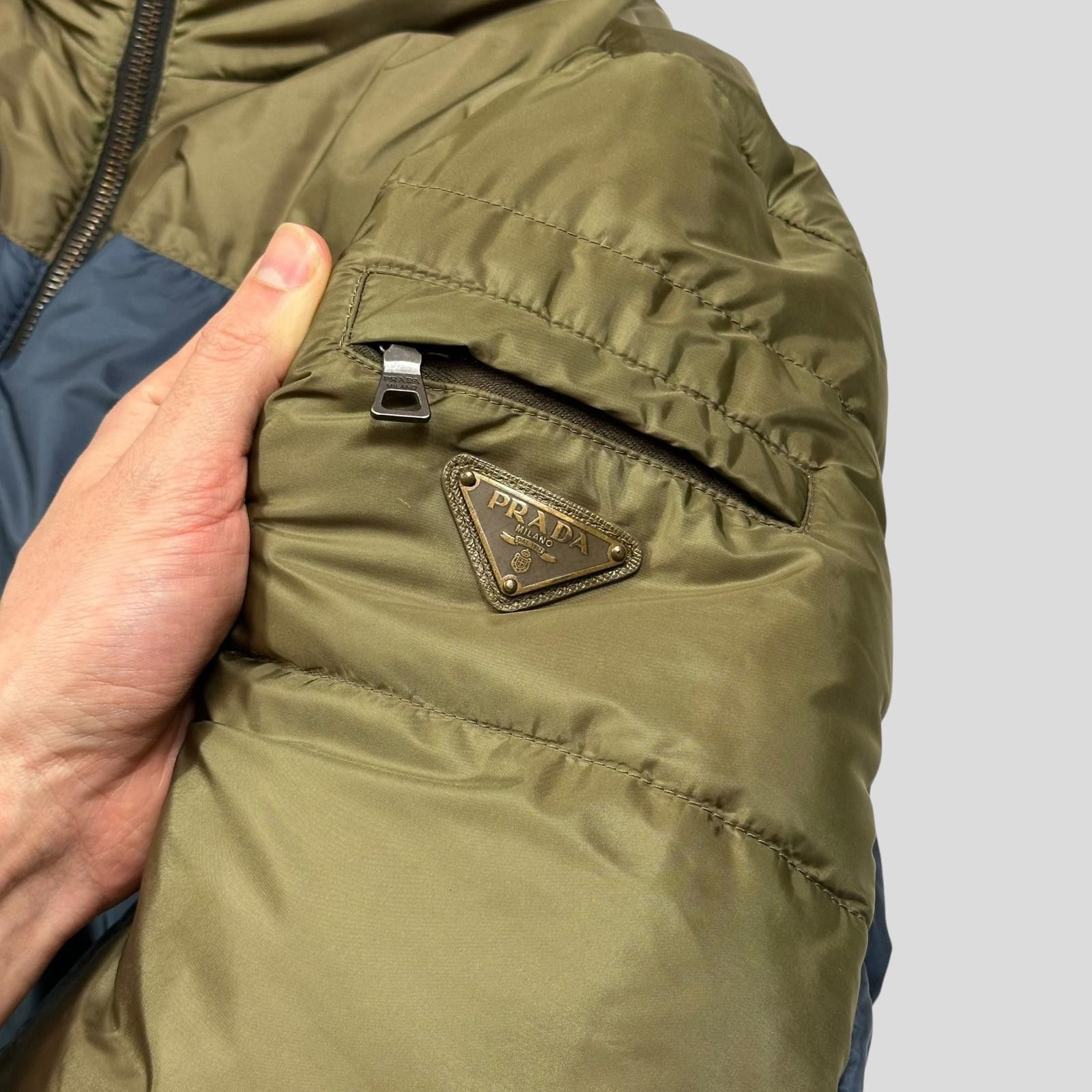 Prada Prada 2012 Leather Reversible Logo Nylon Puffer Jacket - L Size US L / EU 52-54 / 3 - 5 Thumbnail