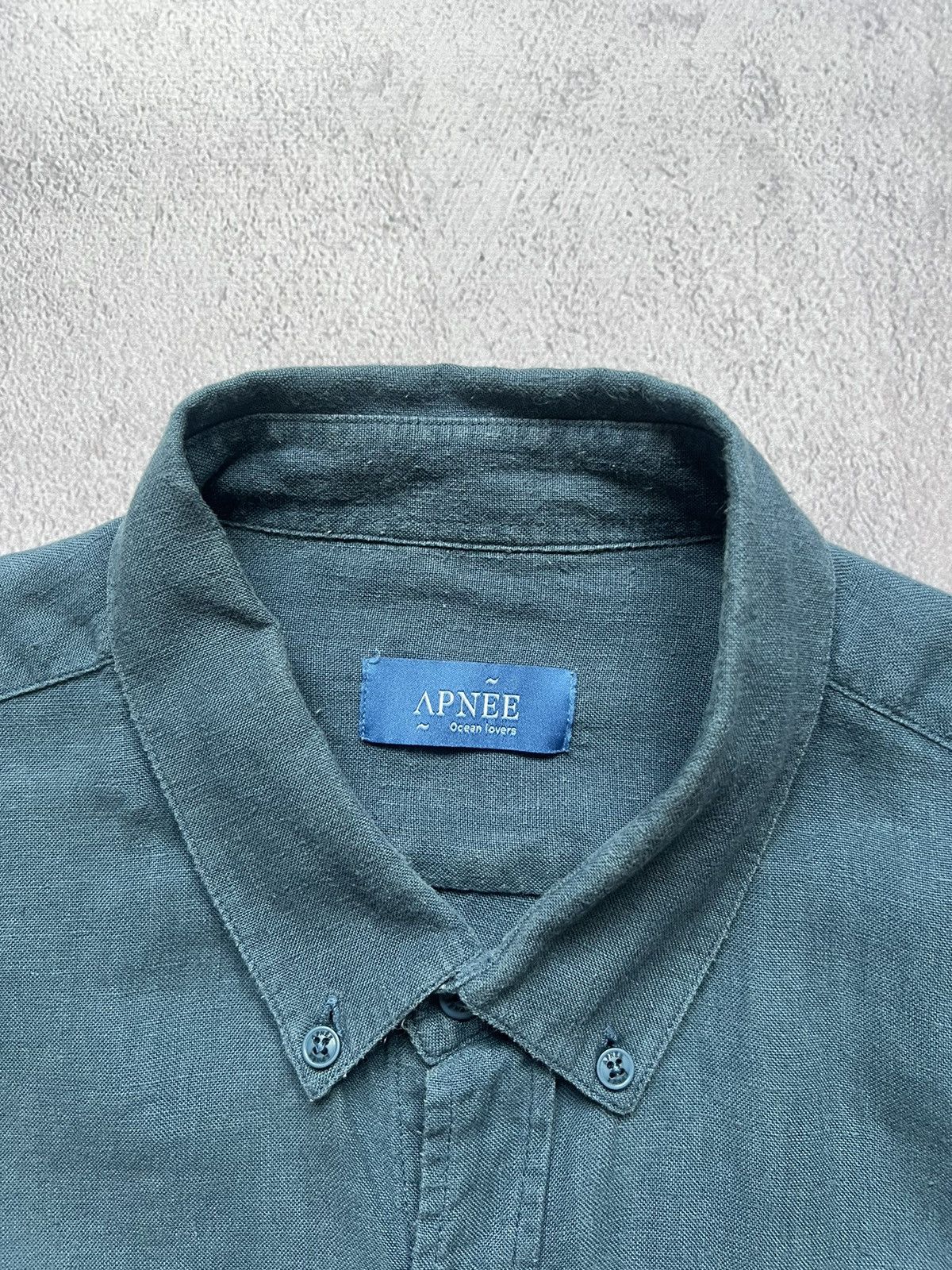Other Apnee Portugal PETROL BLUE LINEN SHIRT Mens XXL Size US XXL / EU 58 / 5 - 6 Thumbnail