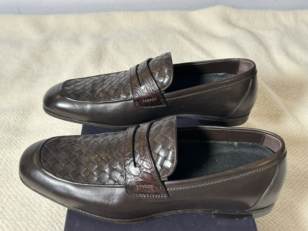 Bottega Veneta 2000s Vintage Bottega Veneta Intrecciato Leather Loafers Size US 7.5 / EU 40-41 - 3 Thumbnail