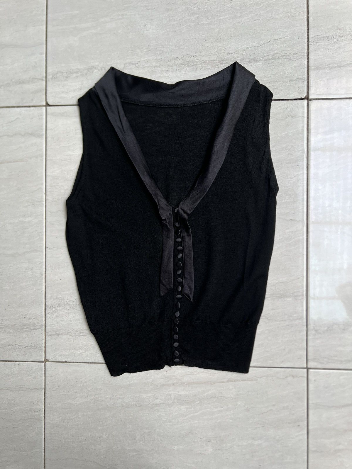 Sportmax SPORTMAX Black Sleeveless T-shirt Size XS / US 0-2 / IT 36-38 - 1 Thumbnail