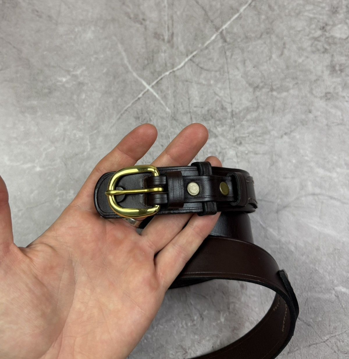 R.M. Williams M. Williams Classic Drover Leather Belt 34 Made in Australia Size 34 - 16 Thumbnail