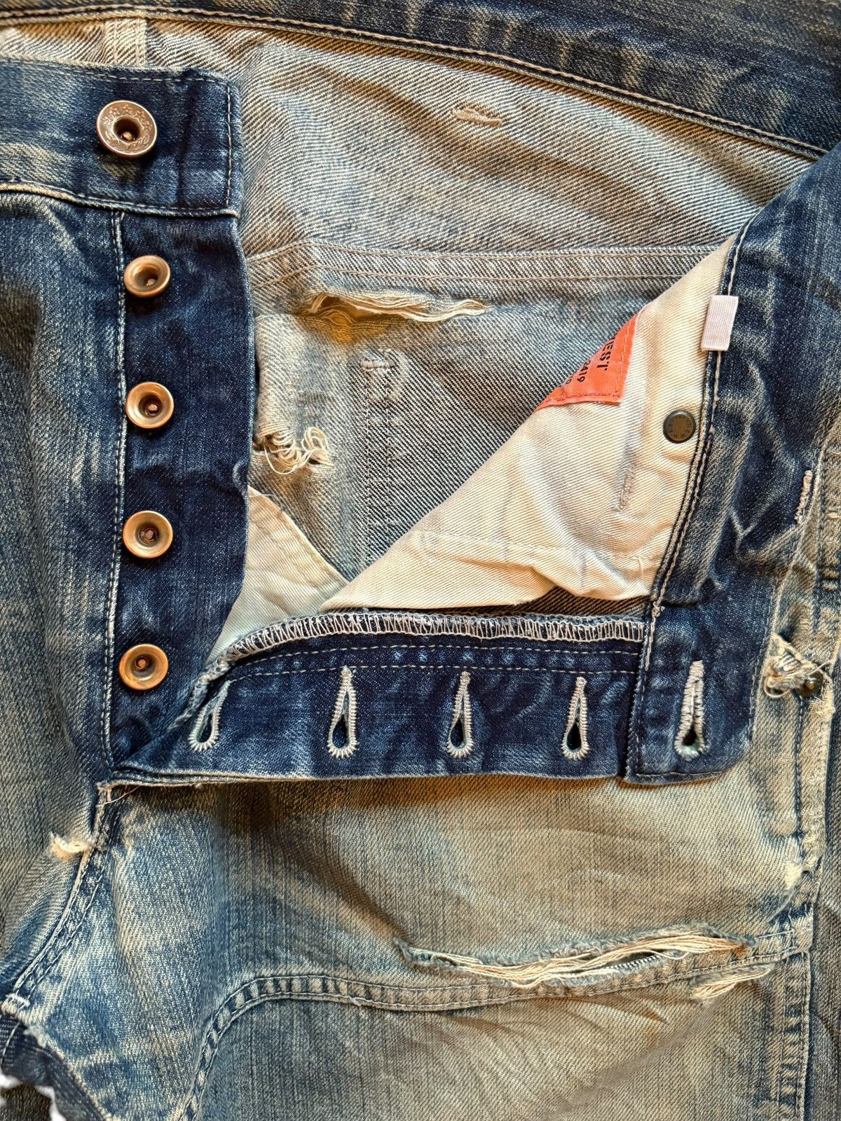 Japanese Brand Vintage Japanese Gowest Mud Wash Military Baggy Jeans Size US 34 / EU 50 - 3 Thumbnail