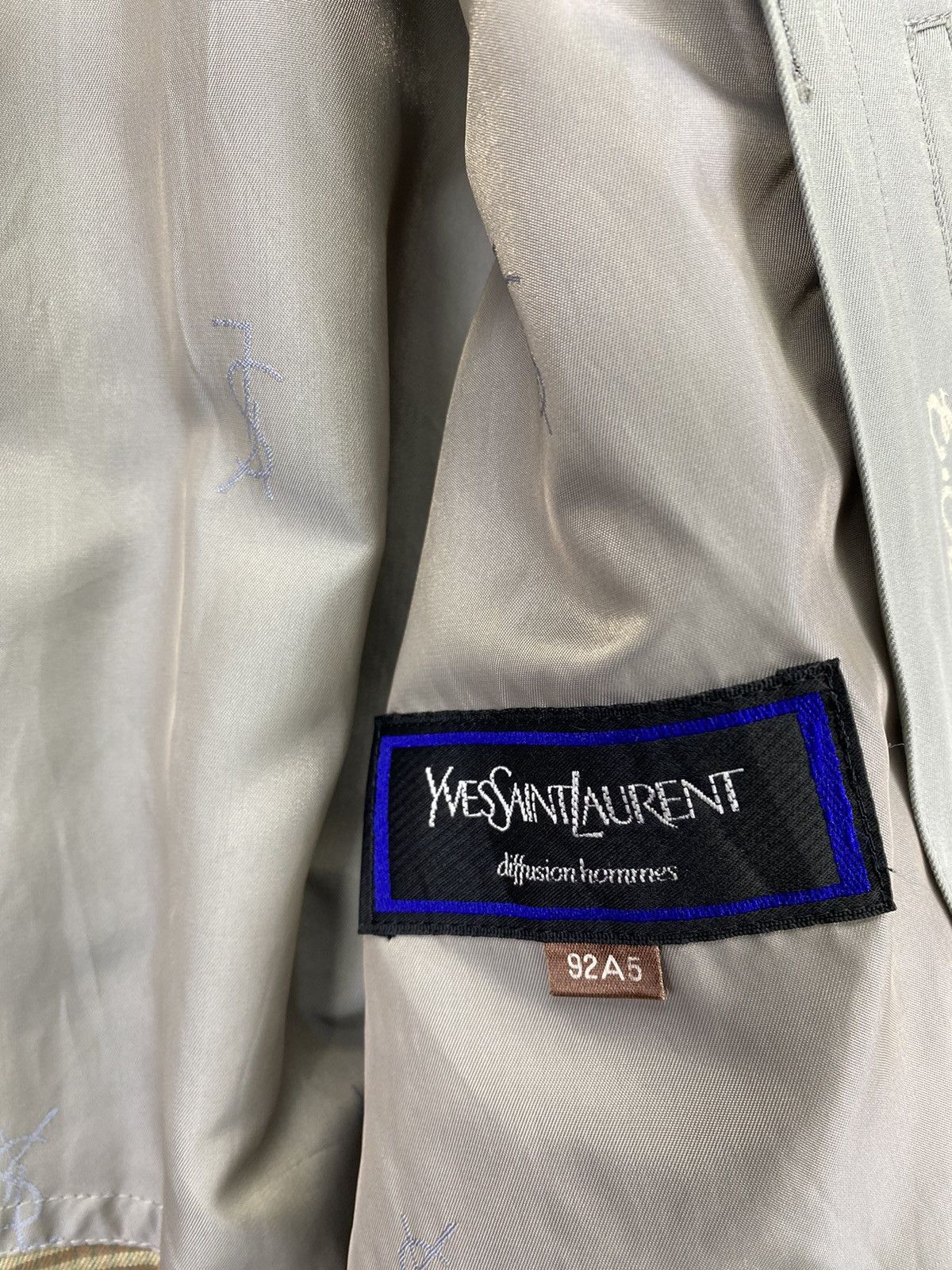 Yves Saint Laurent Vintage Yves Saint Laurent Diffusion Hommes Long Jacket Size US L / EU 52-54 / 3 - 9 Thumbnail