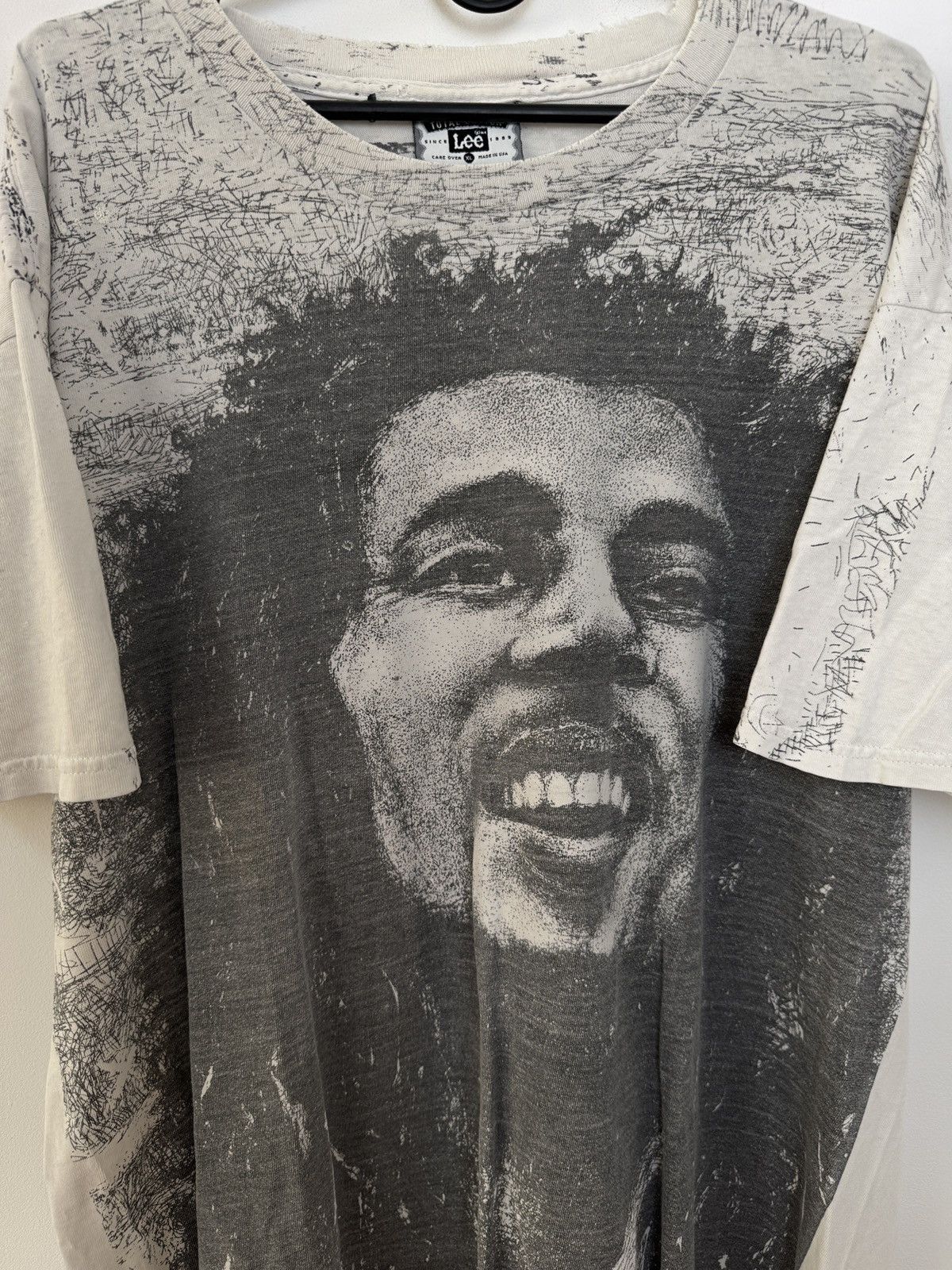 Band Tees × Bob Marley × Vintage Vintage 90's Bob Marley Over Print T-Shirt Size US XL / EU 56 / 4 - 3 Thumbnail