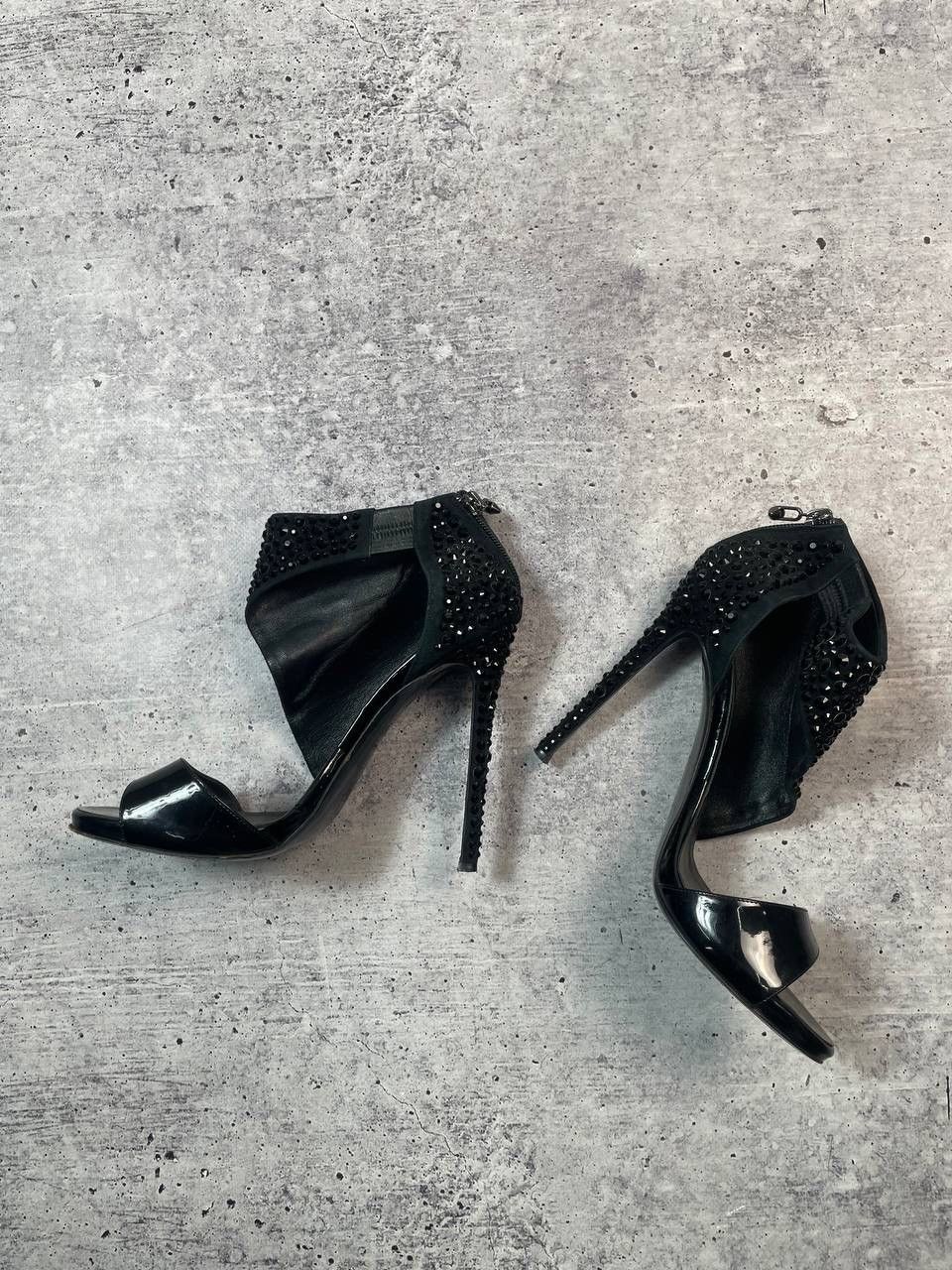 Philipp Plein Vintage 00s Phillip Plein Rhainstone Embroidered Heels Y2K Size US 9 / IT 39 - 3 Thumbnail