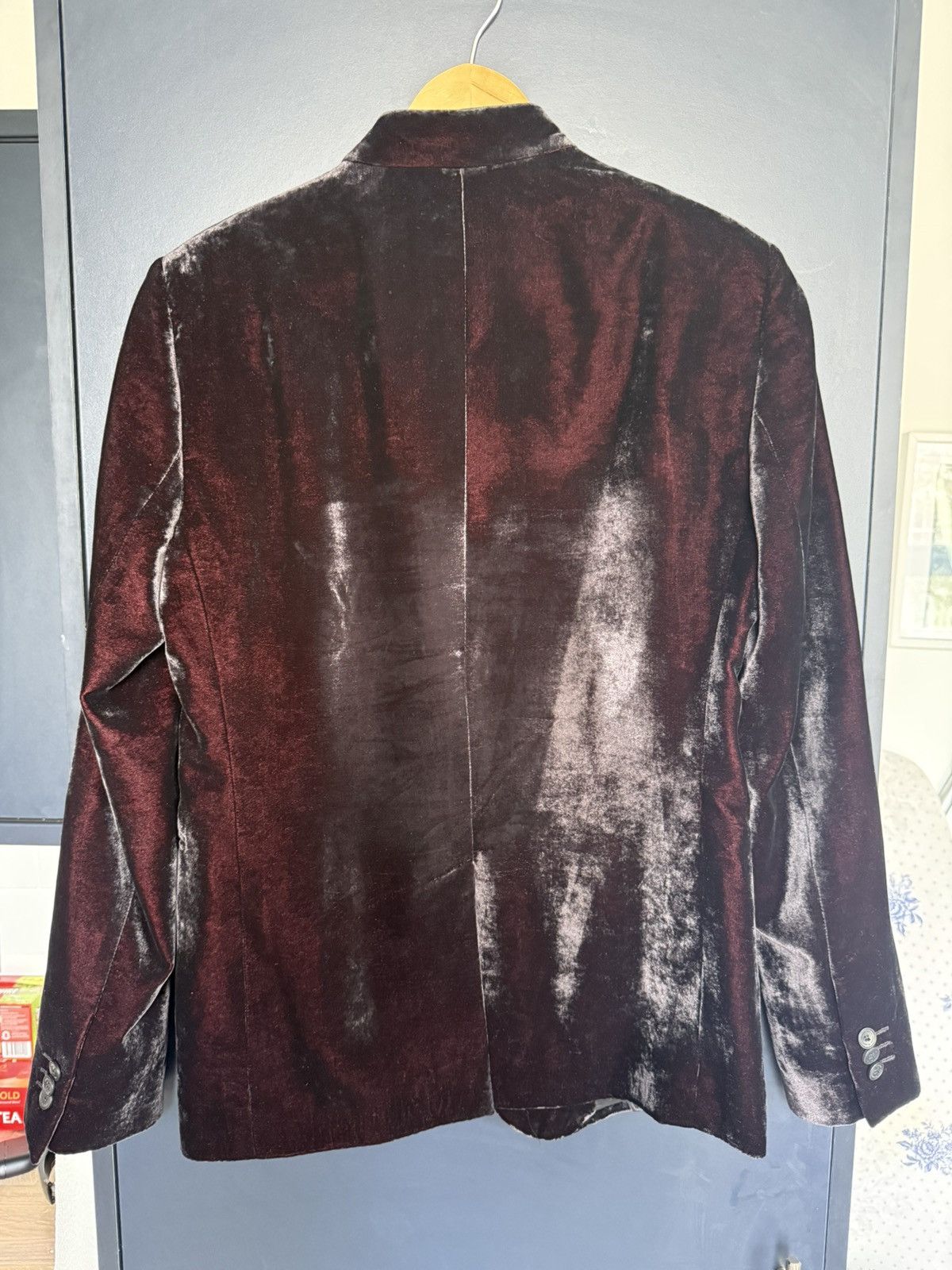 Emporio Armani Armani Johnny line velvet blazer Size 46R - 4 Thumbnail