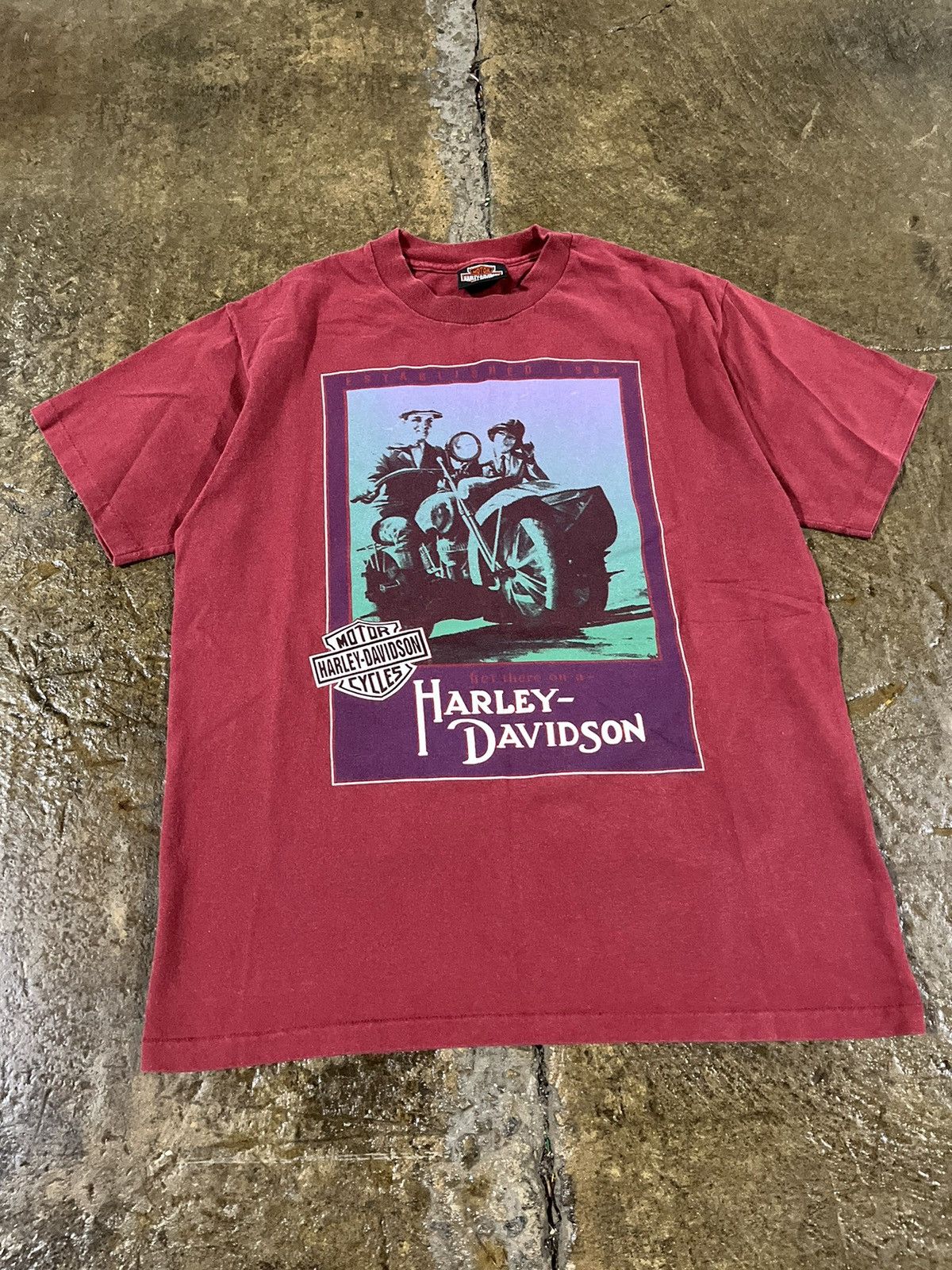 The Biker Stunts Graphic Tee (Aged Cream). main image 0