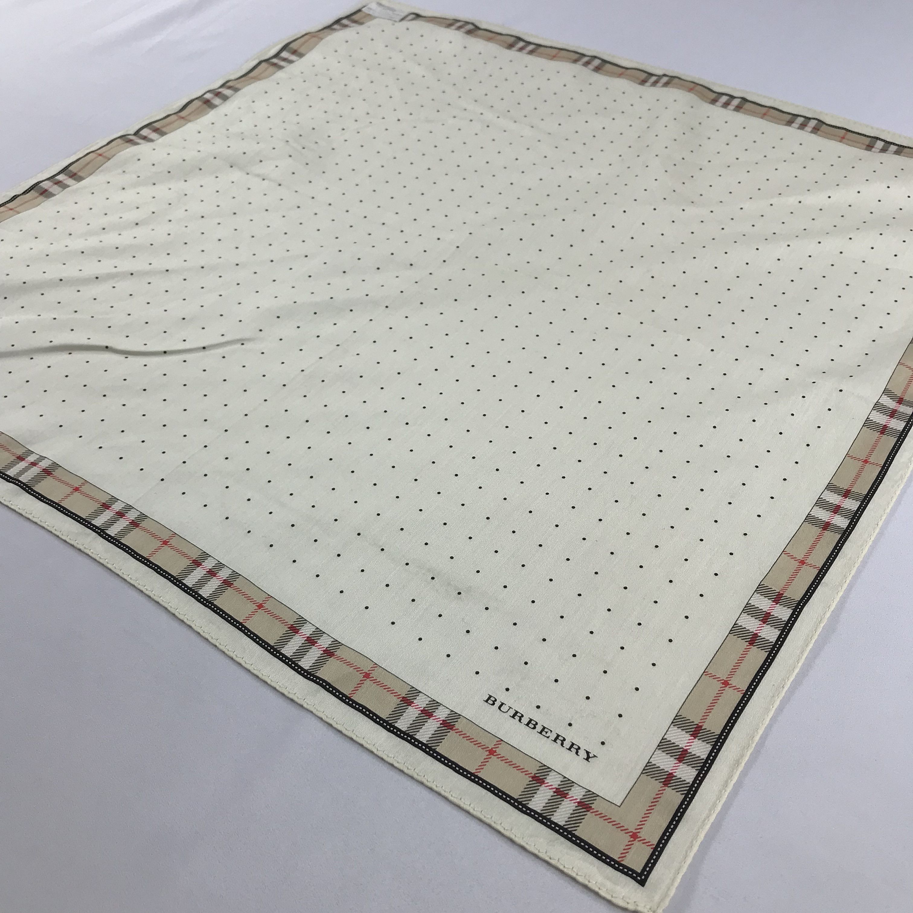 Burberry × Vintage Burberry Bandana / Handkerchief / Neckerchief - S2126 Size ONE SIZE - 2 Thumbnail
