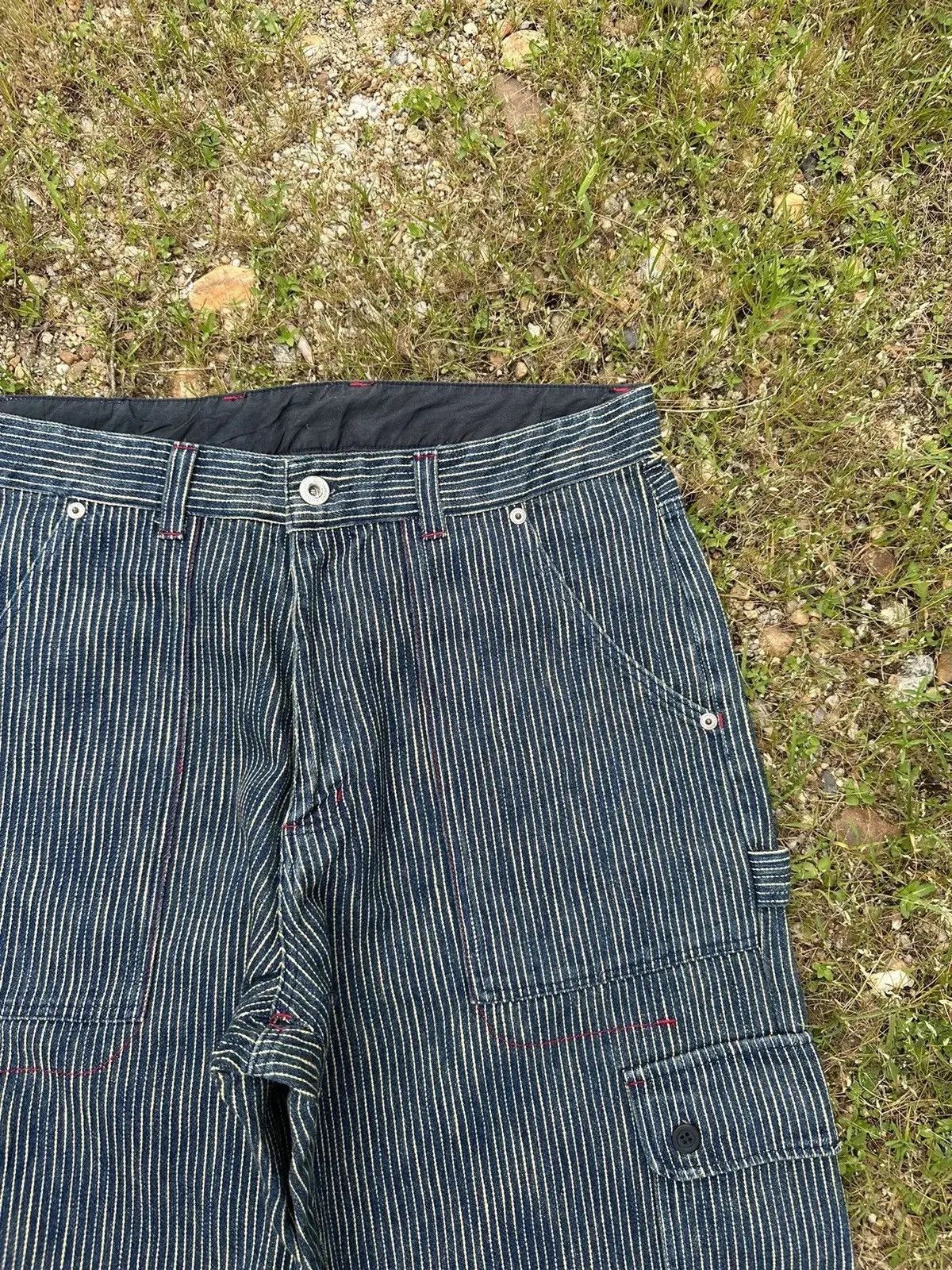 Solid and Striped HYPER REMIX HICKORY STRIPED VINTAGE WORKWEAR WABASH CARGO Size US 31 - 4 Thumbnail