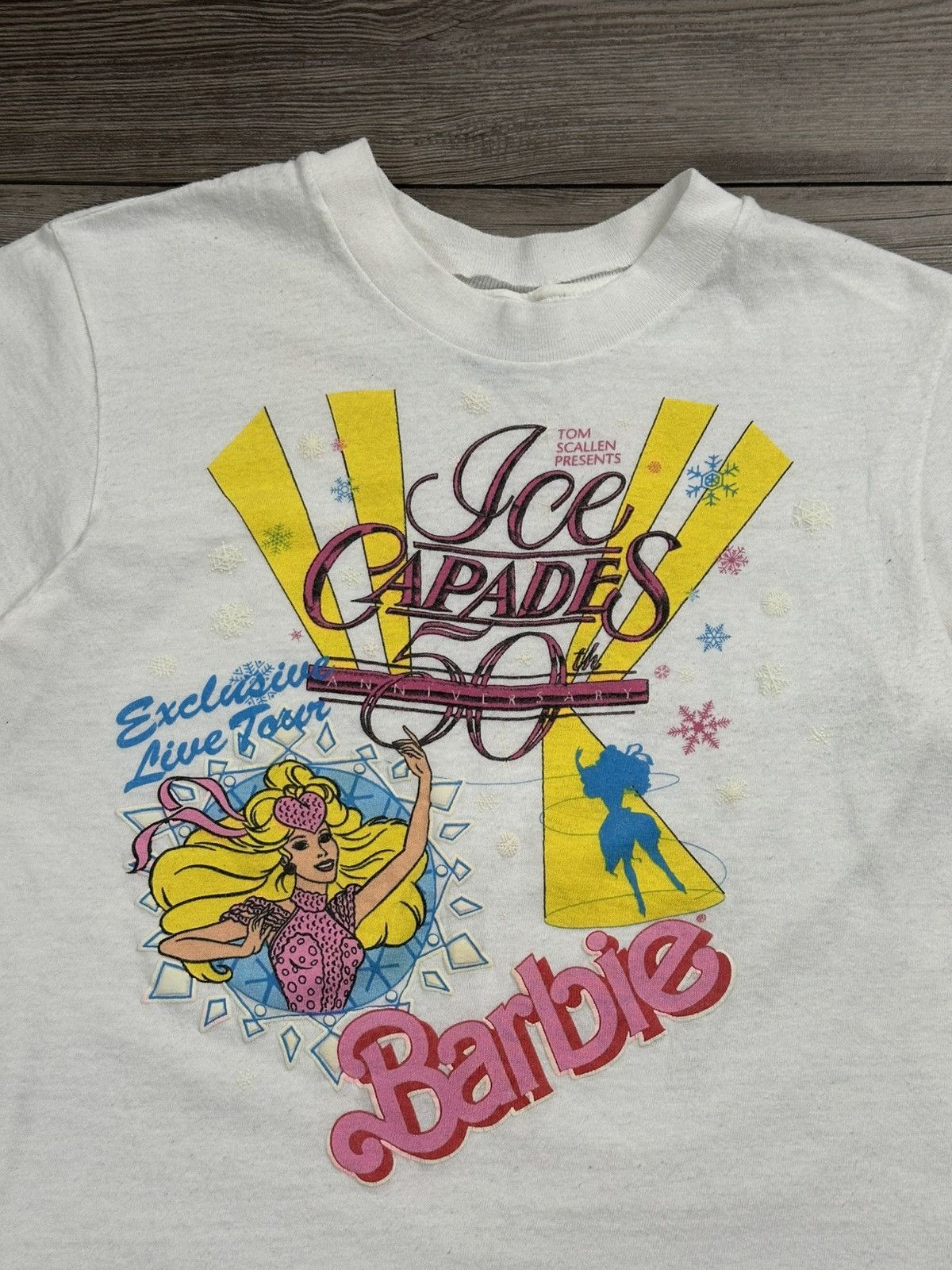 Disney × Vintage 80’s Barbie Ice Capades 50th Anniversary Glow In The Dark T Size US XS / EU 42 / 0 - 2 Thumbnail