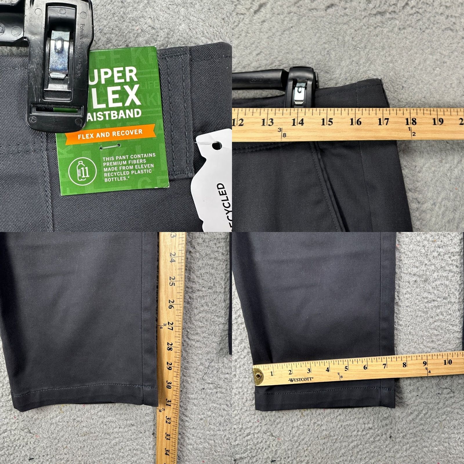 Haggar VINTAGE? No. Haggar Life Khaki Pants Chinos Mens 34X30 Black Comfort Stretch Straight Fit NEW Size US 34 / EU 50 - 8 Thumbnail
