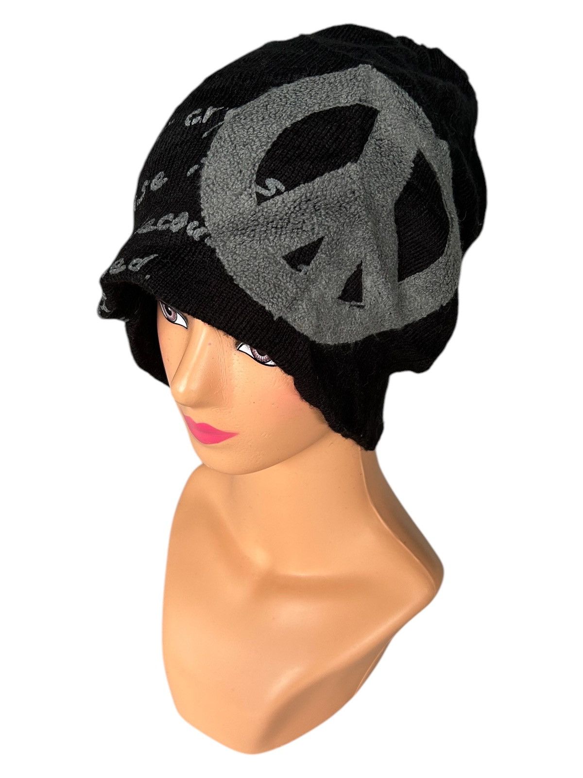 Japanese Brand × Kapital × Vintage Peace Punk Bondage Style Big Beanie Hats ☠️☠️ Size ONE SIZE - 1 Thumbnail