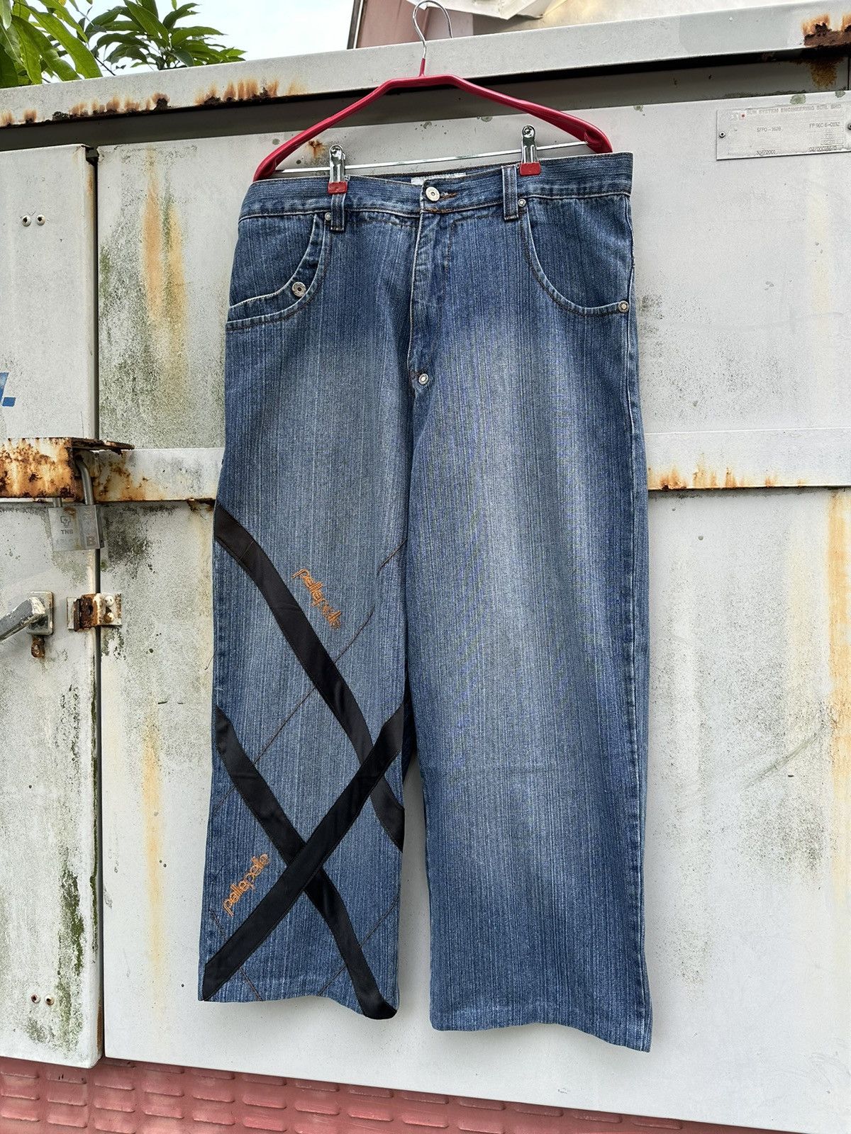 Pelle Pelle 👹Vintage PELLE PELLE Y2k Baggy Jeans Size US 36 / EU 52 - 2 Thumbnail