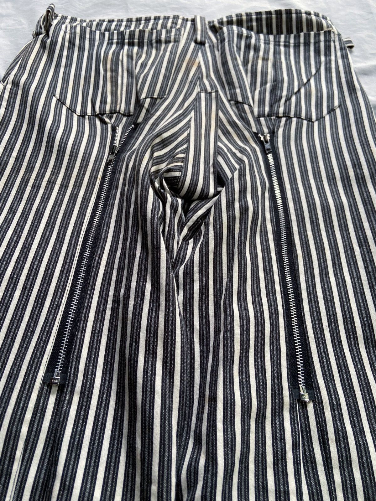 14th Addiction JAPANESE UKNOWN BRAND STRIPED PUNK STYLE PANTS Size US 34 / EU 50 - 12 Thumbnail