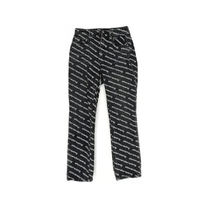 Alexander Wang Alexander Wang High-Waisted Logo Denim Pants - Size 25" / US 0 / IT 36 - 2 Thumbnail