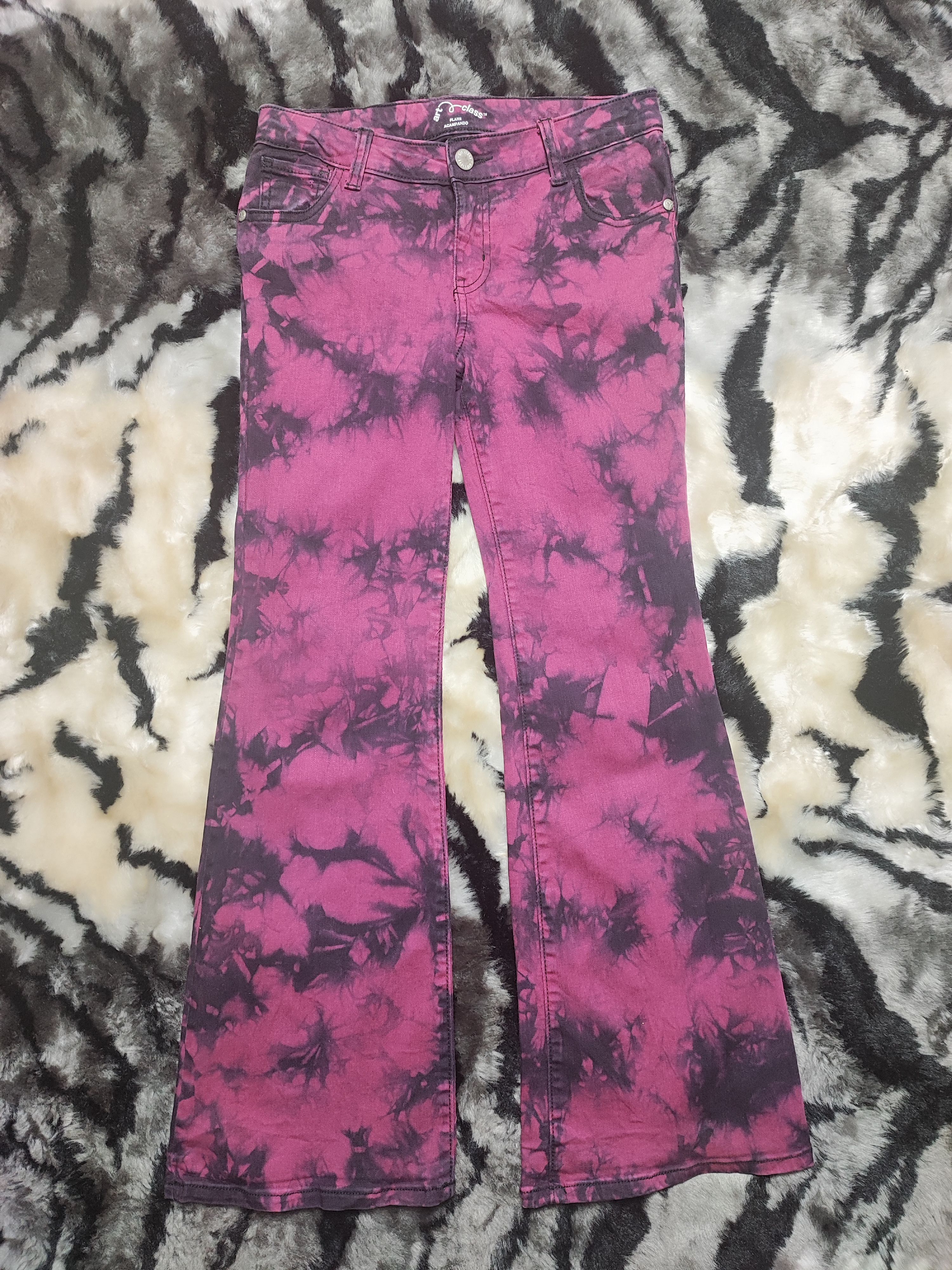 Affliction Tie Dye Jeans Bootcut Art Class Stone Wash Size 26" / US 2 / IT 38 - 11 Thumbnail