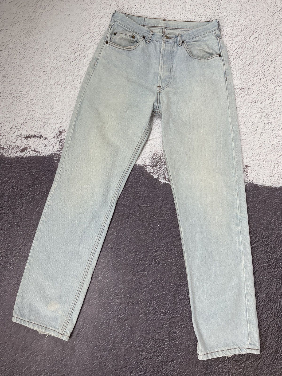 Levi's Levi’s 501XX (0660) vintage 90s light blue distressed denim Size US 30 / EU 46 - 2 Thumbnail