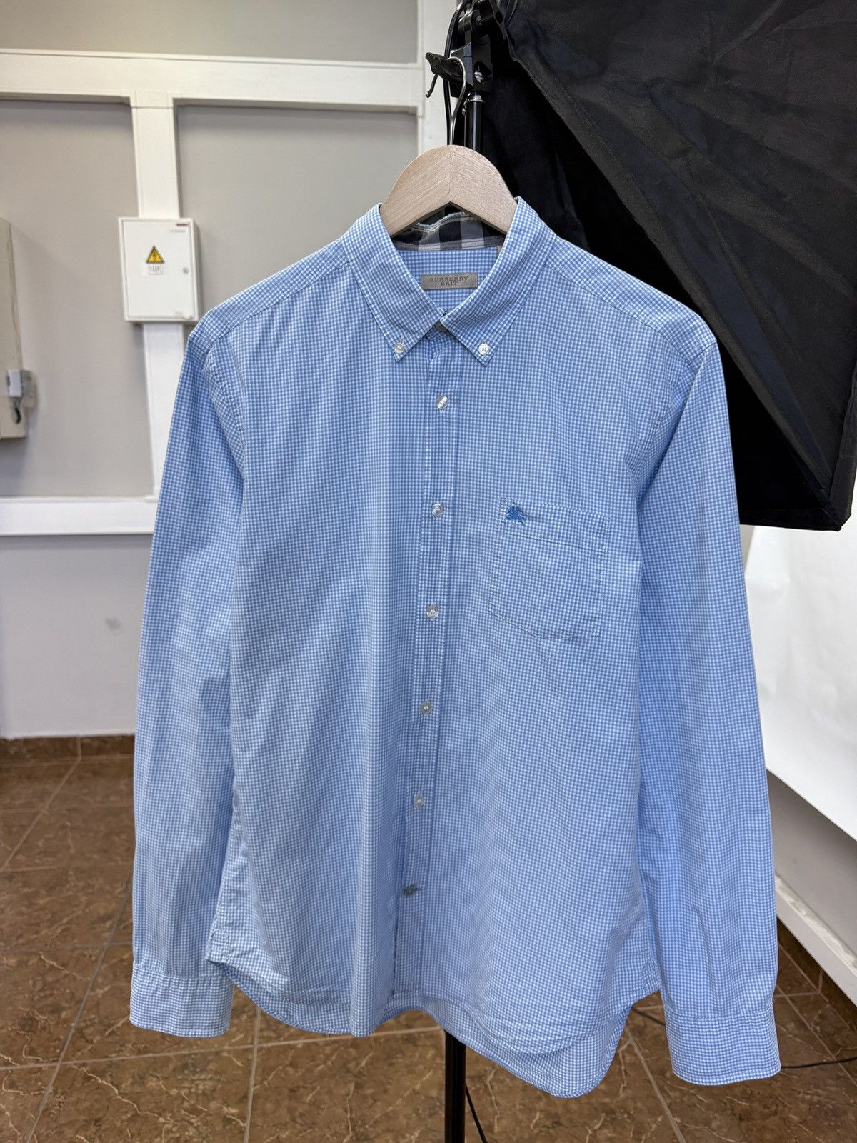 Burberry 🇬🇧 Vintage Burberry Brit Shirt Rare Retro Hype Y2K Size US L / EU 52-54 / 3 - 1 Thumbnail