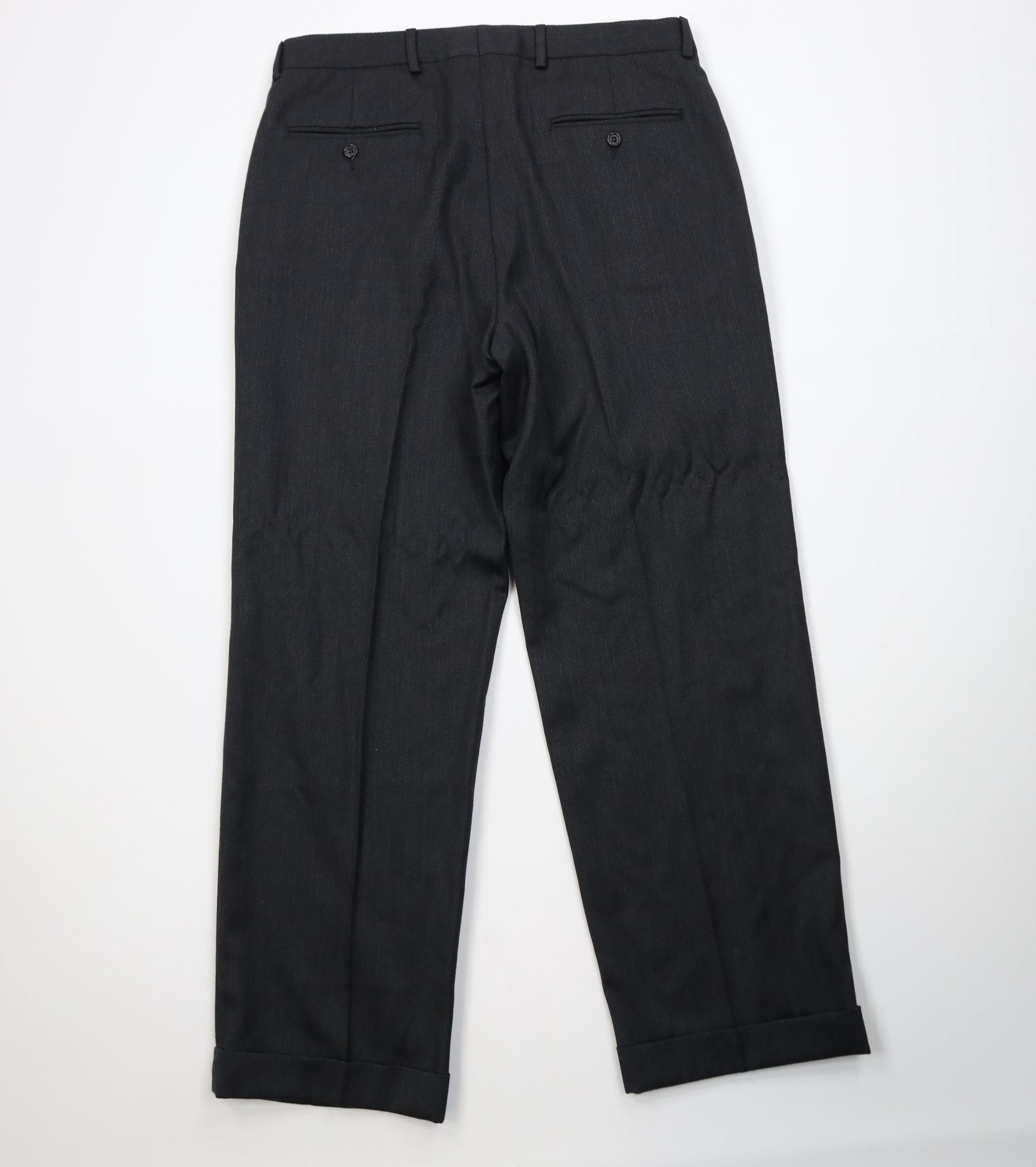 Brooks Brothers Vintage 90s Brooks Brothers Wool Whipcord Wide Leg Pants Size US 34 / EU 50 - 11 Thumbnail