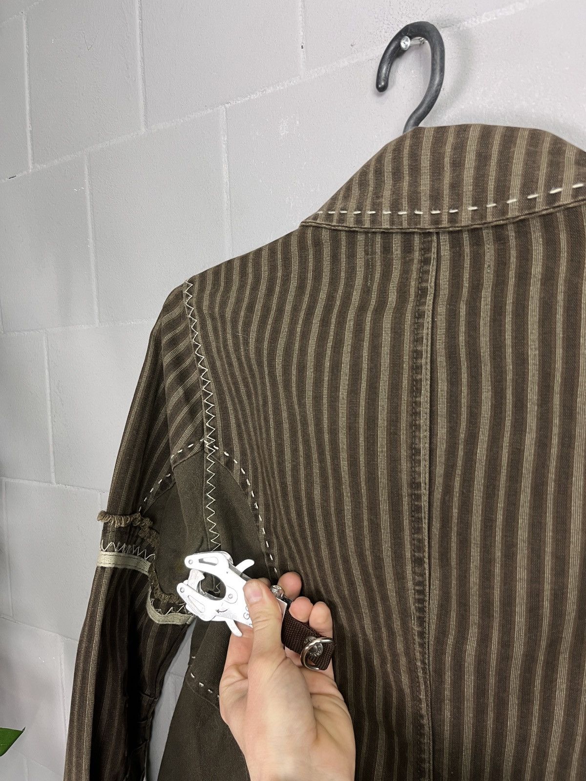 Vintage RECONSTRUCTED SASHIKO HEAVY COTTON BLAZER JACKET - 2400 Size M / US 6-8 / IT 42-44 - 10 Thumbnail