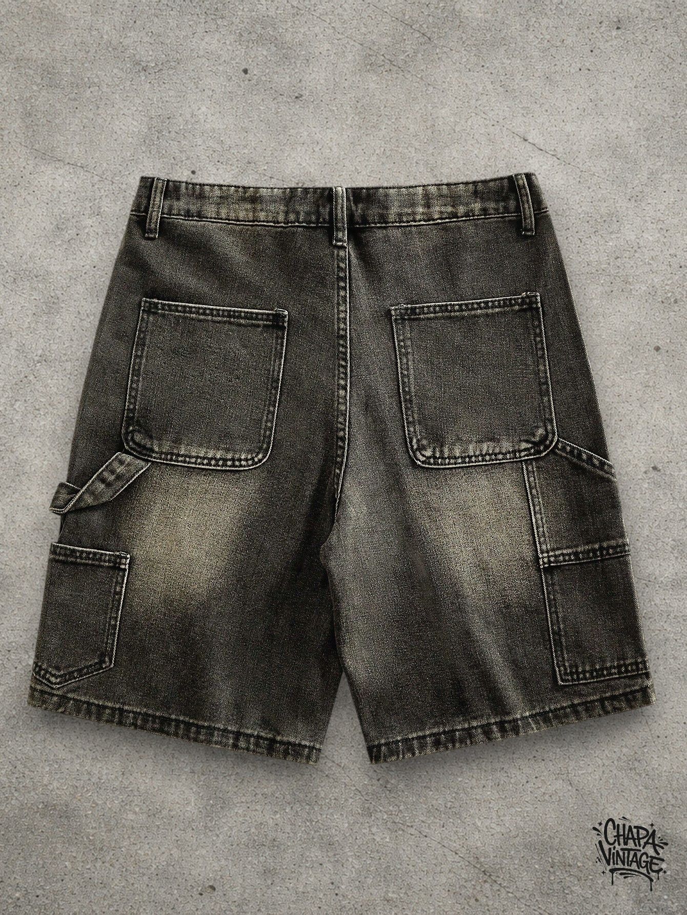 Japanese Brand Washed rhinestone denim shorts Size US 32 / EU 48 - 2 Thumbnail