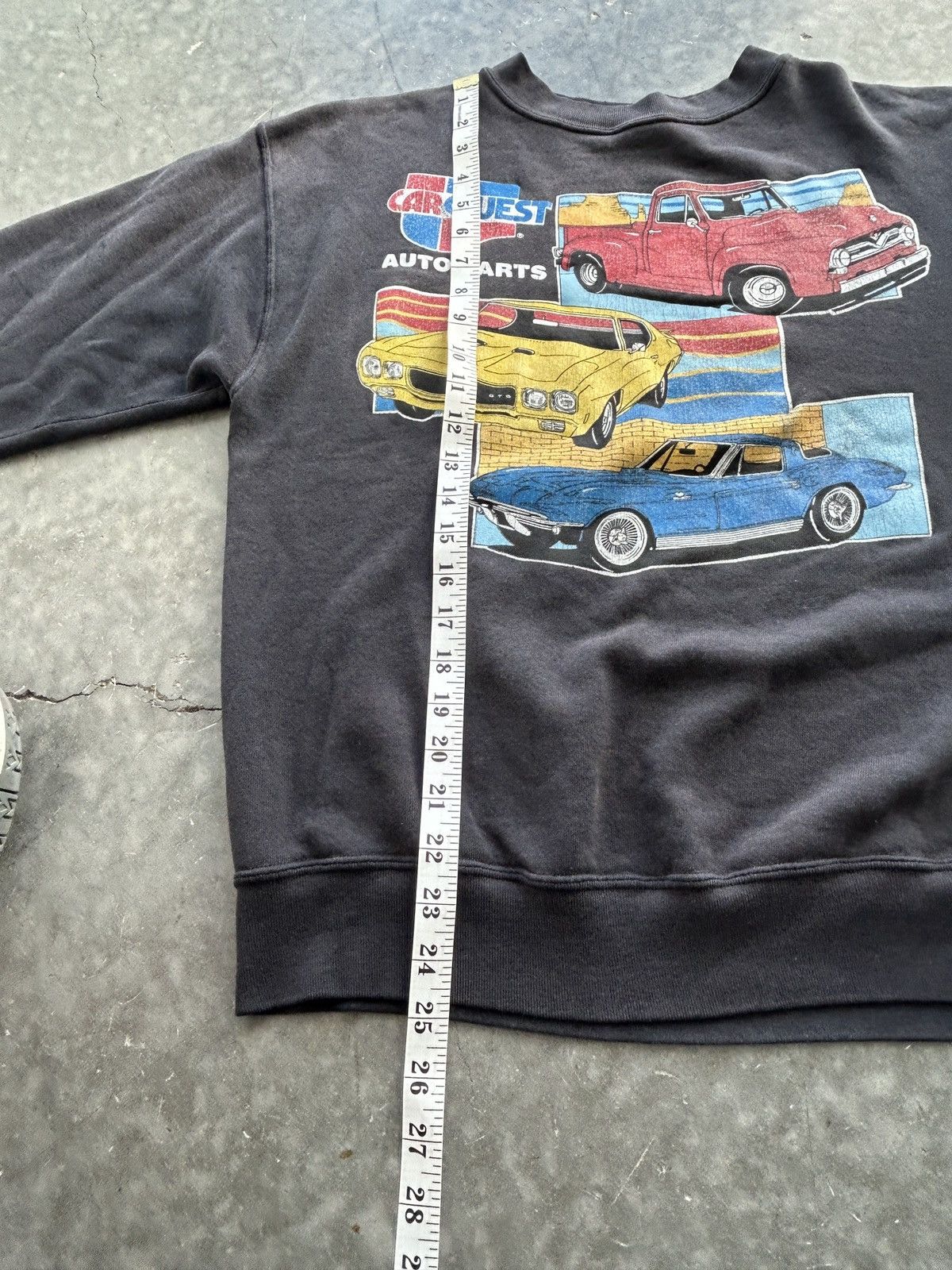 Vintage Vintage 90s Carquest Graphic Sweatshirt Faded Black Size US M / EU 48-50 / 2 - 6 Thumbnail