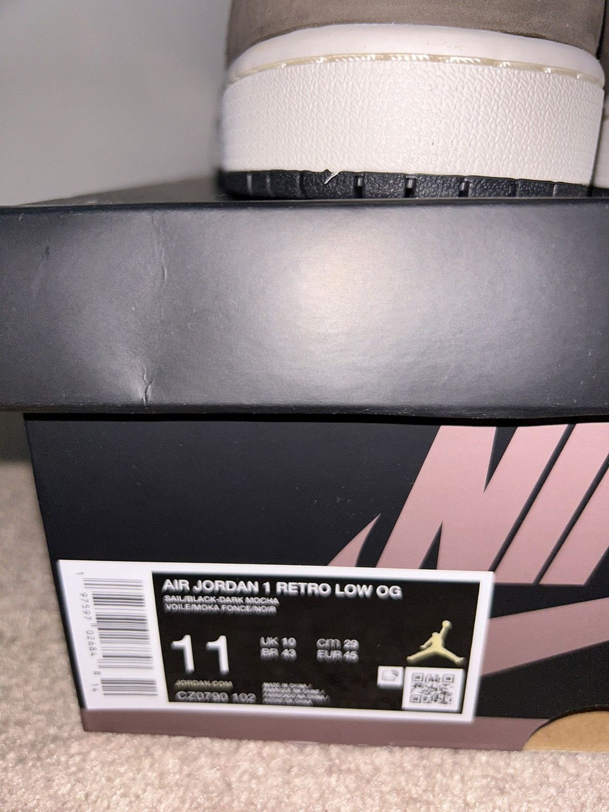 Jordan Brand × Nike Air Jordan 1 Retro Low OG “Mochas” Size US 11 / EU 44 - 10 Thumbnail