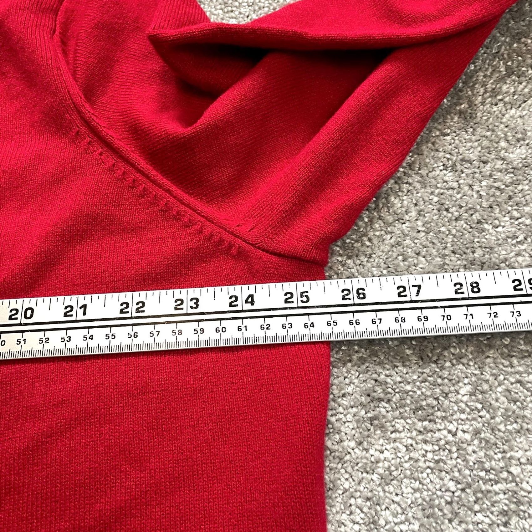 Vintage VINTAGE Sag Harbor Cardigan Sweater Womens 2X Red Floral Beaded Button Crew Neck Long Sleeve Knit Size XXL / US 16-18 / IT 52-54 - 7 Thumbnail