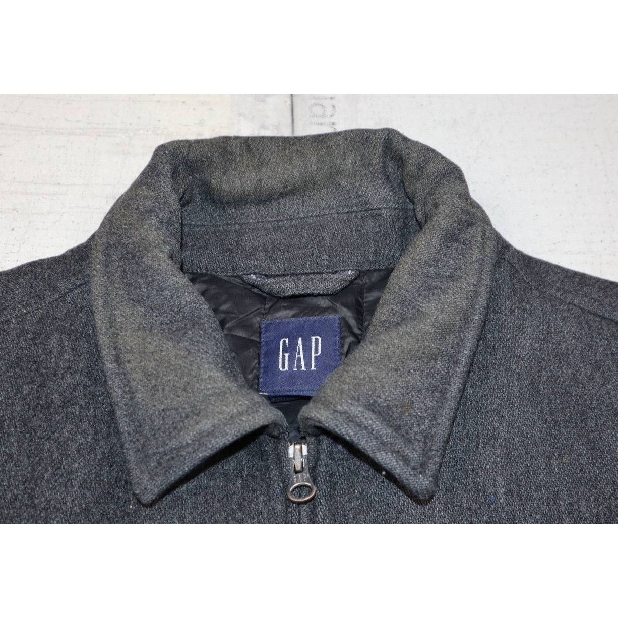 Gap Vintage 90s GAP Wool Bomber Jacket Men’s M Gray Lined Zip Size US M / EU 48-50 / 2 - 5 Thumbnail