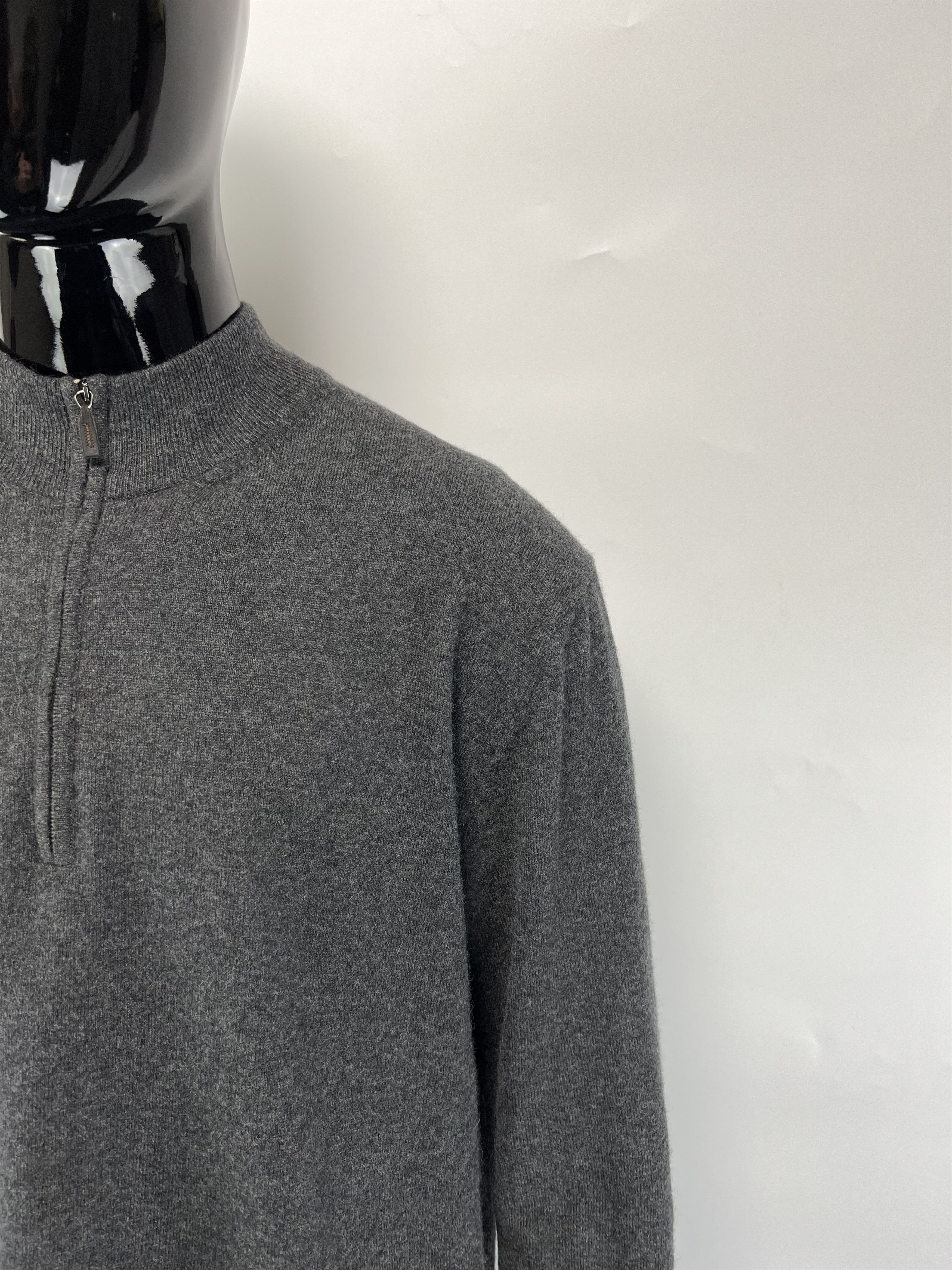 Maurizio Baldassari Maurizio Baldassari Wool Silk 1/4 Zip Sweater Size US XXL / EU 58 / 5 - 6 Thumbnail
