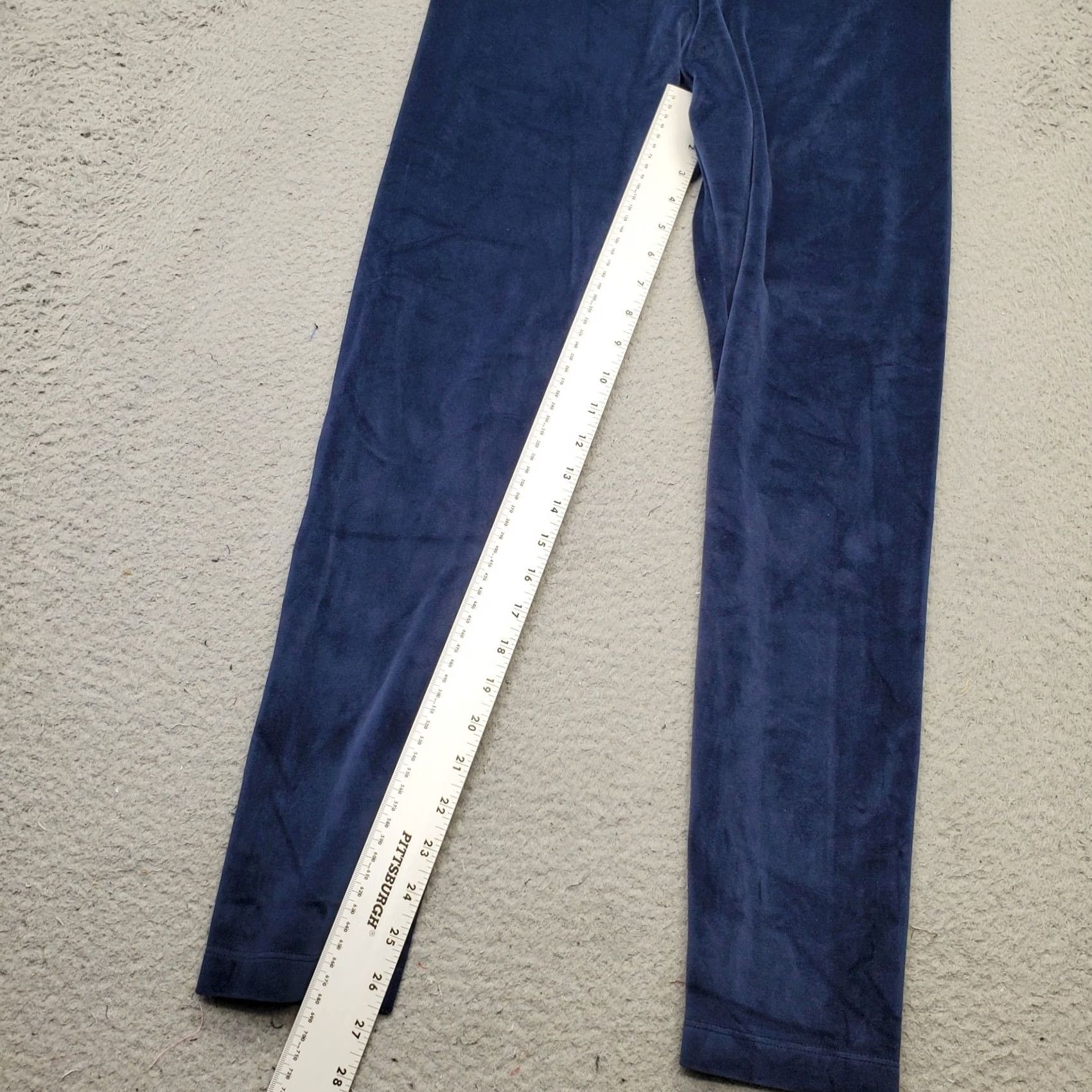 Old Navy Old Navy Leggings Women L Blue Velour Stretch Workout Gym Skinny Fit Pull On Size 36" / US 14 / IT 50 - 4 Thumbnail
