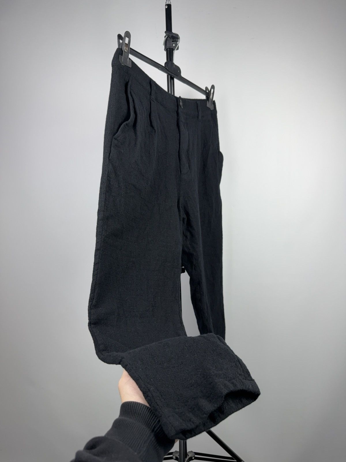 Cos Avant Garde Retro COS Wool Cropped Tapered Black Pants EU48 Size 30" / US 8 / IT 44 - 3 Thumbnail