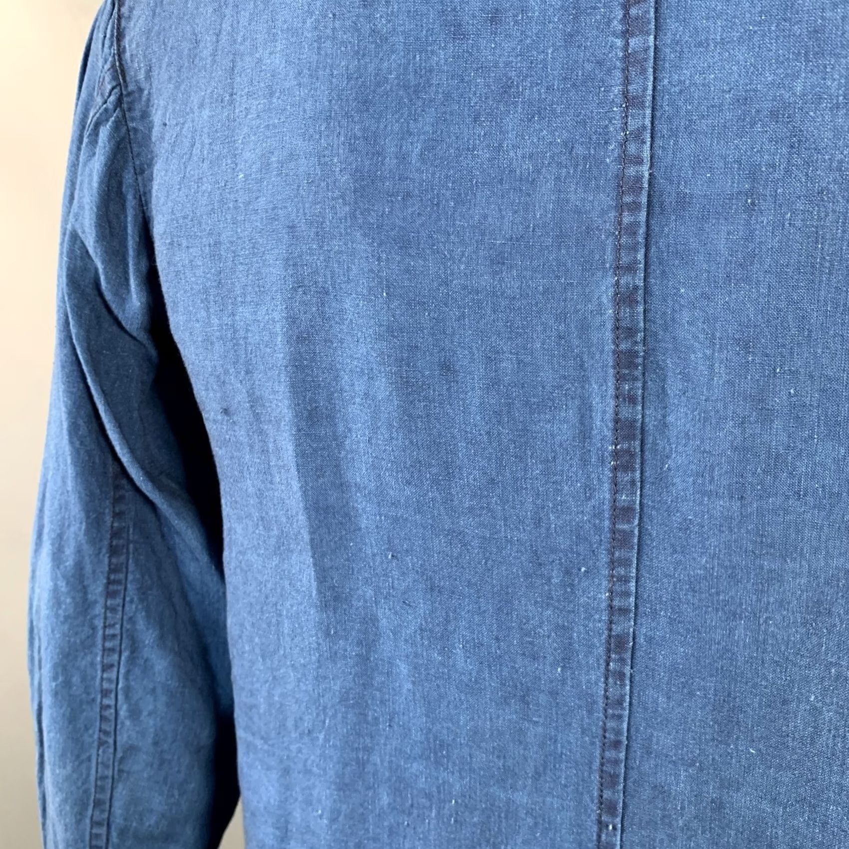 Vintage GAIJIN MADE Coat XL Blue Cotton Spread Collar Buttoned Men Size US XL / EU 56 / 4 - 3 Thumbnail