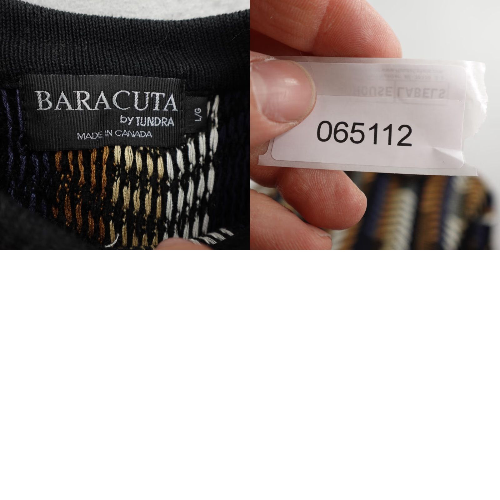 Baracuta VINTAGE Tundra Pullover Sweater Mens Large Black Geometric 90s Outdoor Knit Size US L / EU 52-54 / 3 - 8 Thumbnail