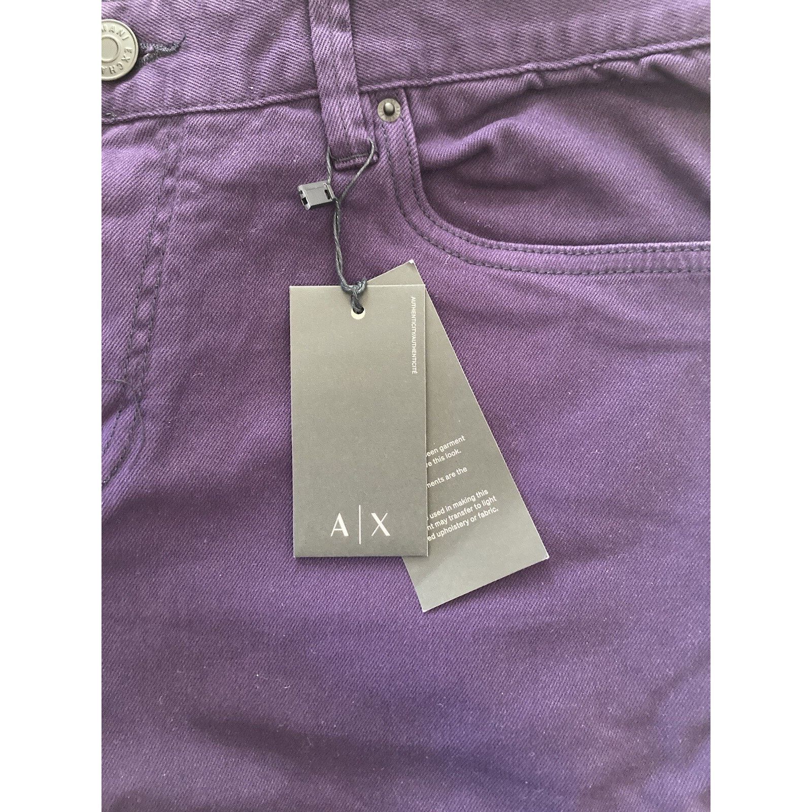Armani Exchange A/X Armani Exchange Jeans Men 32x32 Skinny Purple NWT Size US 32 / EU 48 - 2 Thumbnail