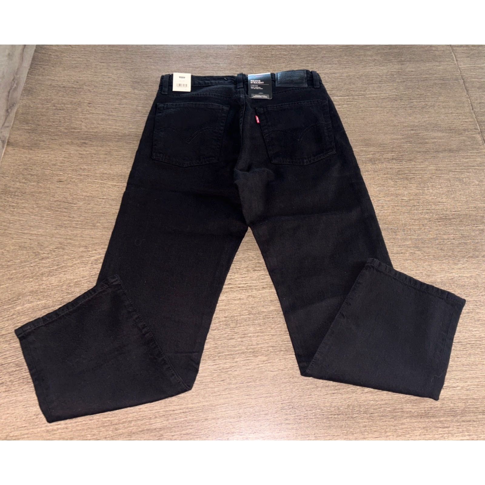 Levi's LEVI'S Premium Button Fly Wedgie Straight Leg Jeans Black 27x26 Womens NWT Size 27" / US 4 / IT 40 - 5 Thumbnail