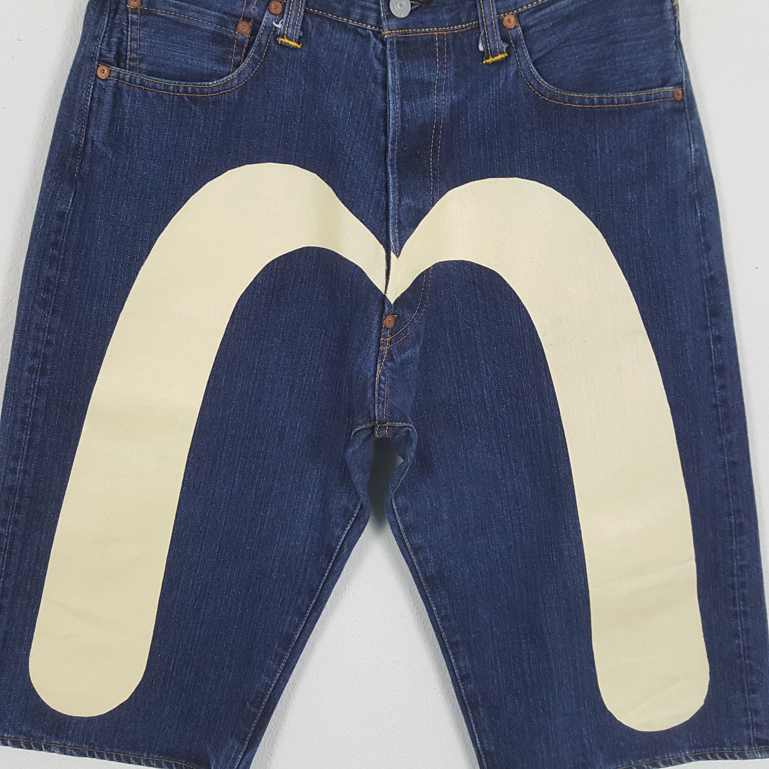 Evisu EVISU Japanese Brand Streetwear Custom Daicock Short Jeans Size US 30 / EU 46 - 2 Thumbnail