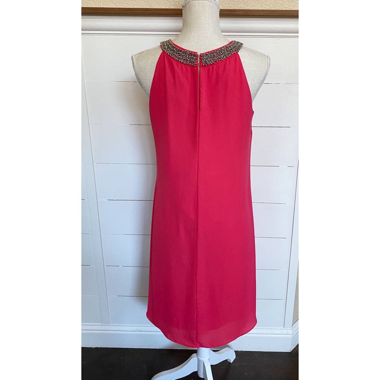 Vintage Joseph Ribkoff Jeweled Neckline Sleeveless Dress 8 Size M / US 6-8 / IT 42-44 - 3 Thumbnail