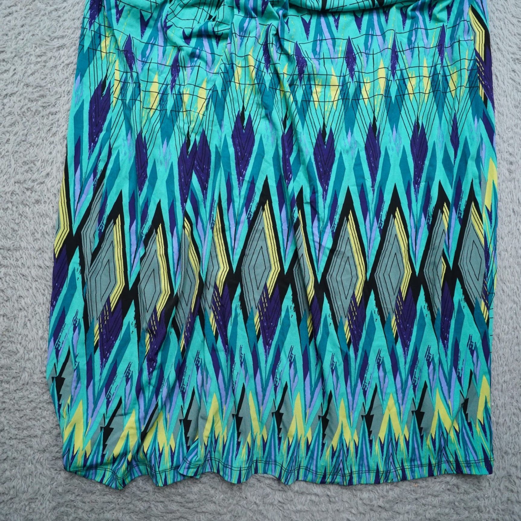 Avenue Seventh Avenue Dress Sz 3X Turquoise Blue Green Stretch Summer Formal Church Size XXL / US 16-18 / IT 52-54 - 4 Thumbnail