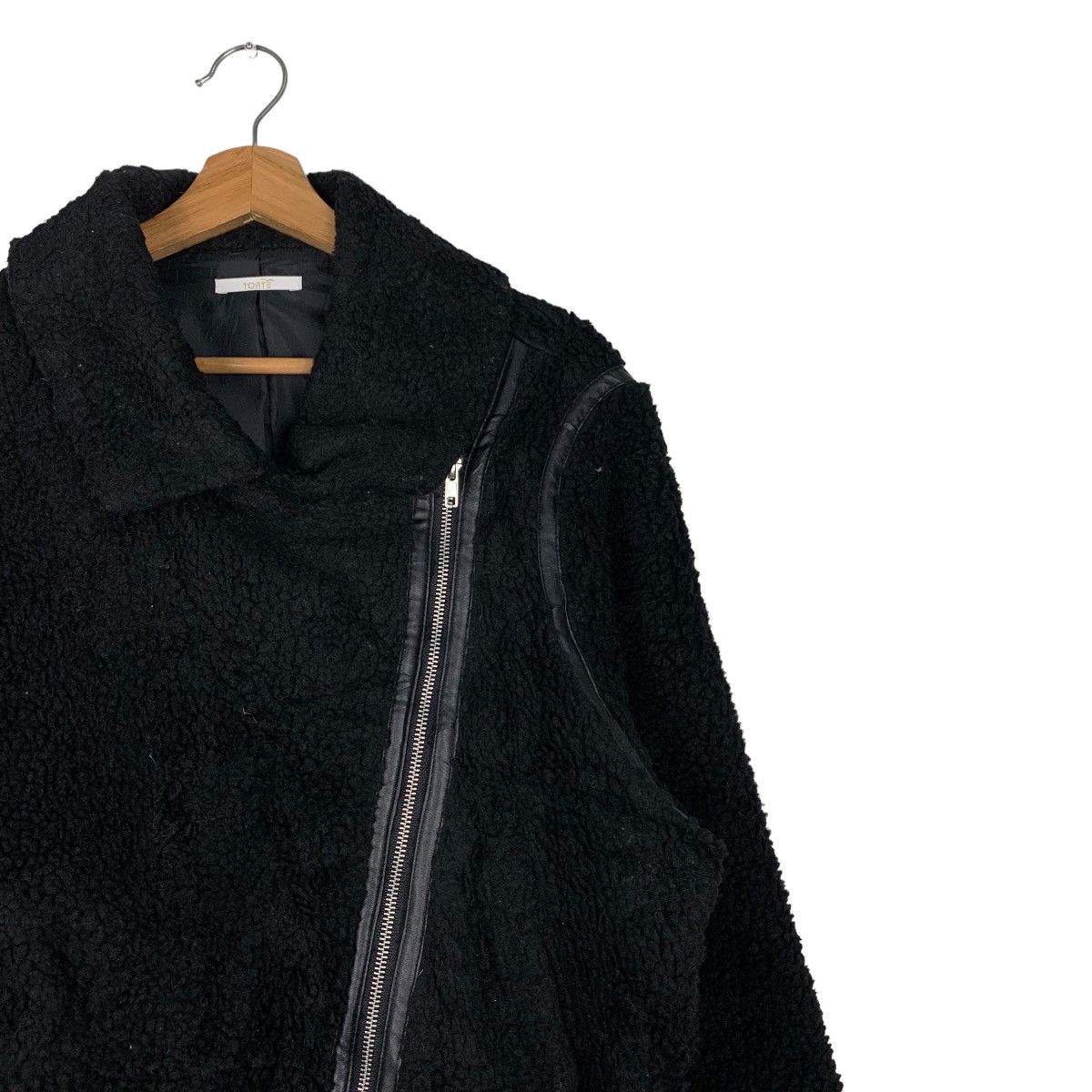 Japanese Brand TORTE Deep Pile Fleece Asymmetrical Jacket #0240-C11 Size US M / EU 48-50 / 2 - 5 Thumbnail
