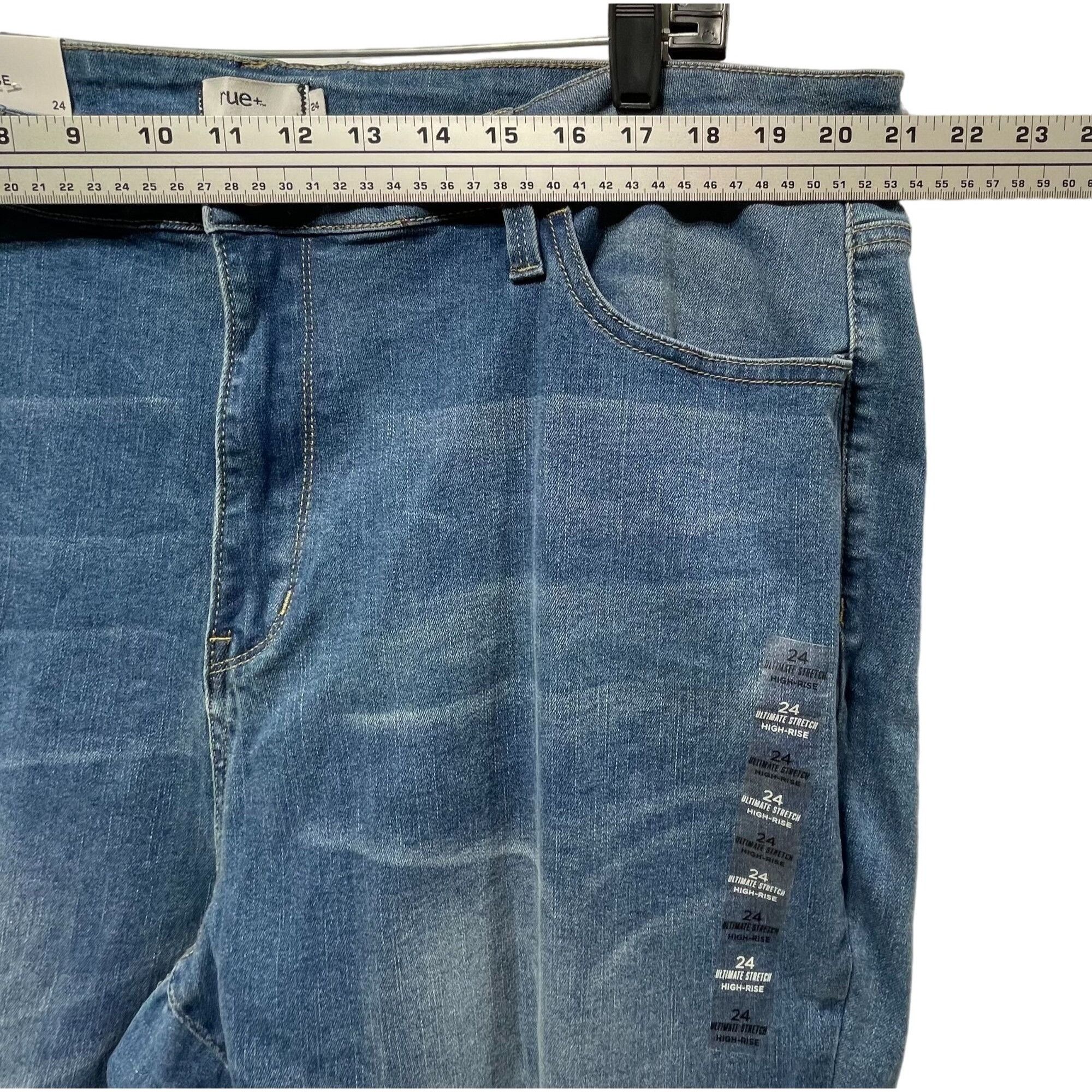 Other Rue + - Women's Ultimate Stretch High-Rise Jeans Distressed Size 42" / US 20 - 3 Thumbnail