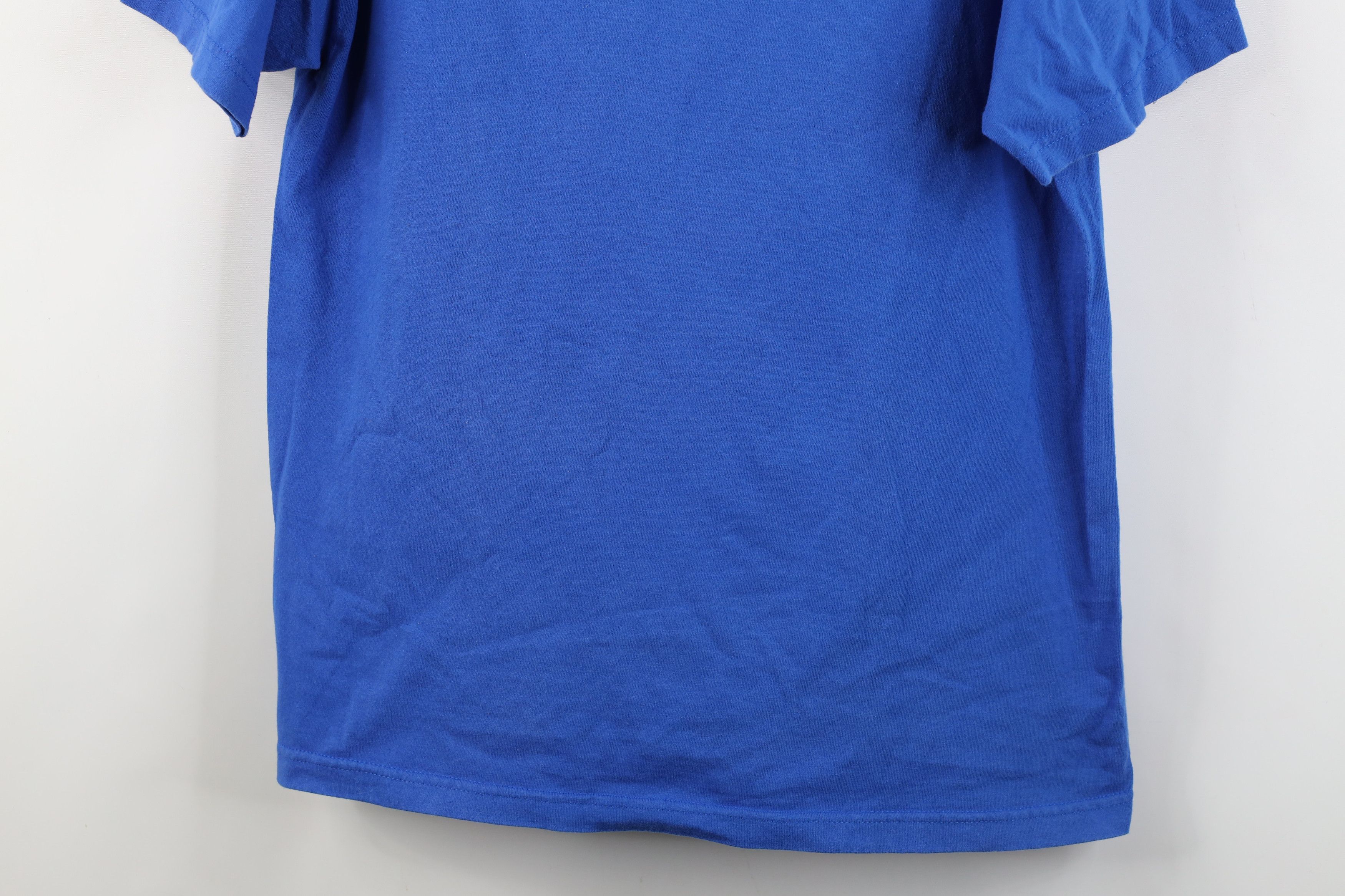 Vintage Vintage 90s Streetwear Blank T-Shirt Royal Blue Cotton USA Size US L / EU 52-54 / 3 - 3 Thumbnail