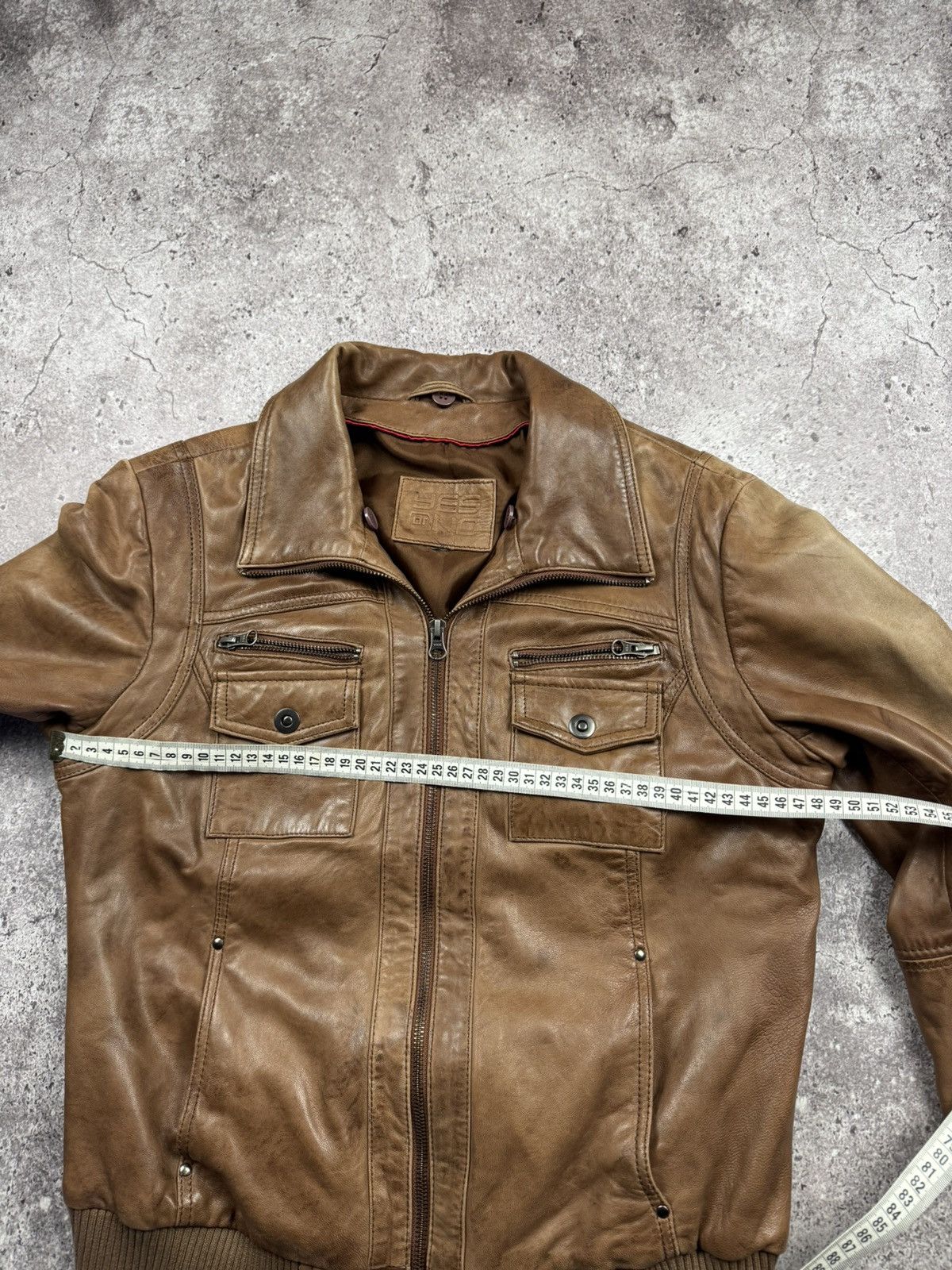 Genuine Leather Vintage 90s Faded Distressed Brown Leather Bomber Jacket Size US S / EU 44-46 / 1 - 10 Thumbnail