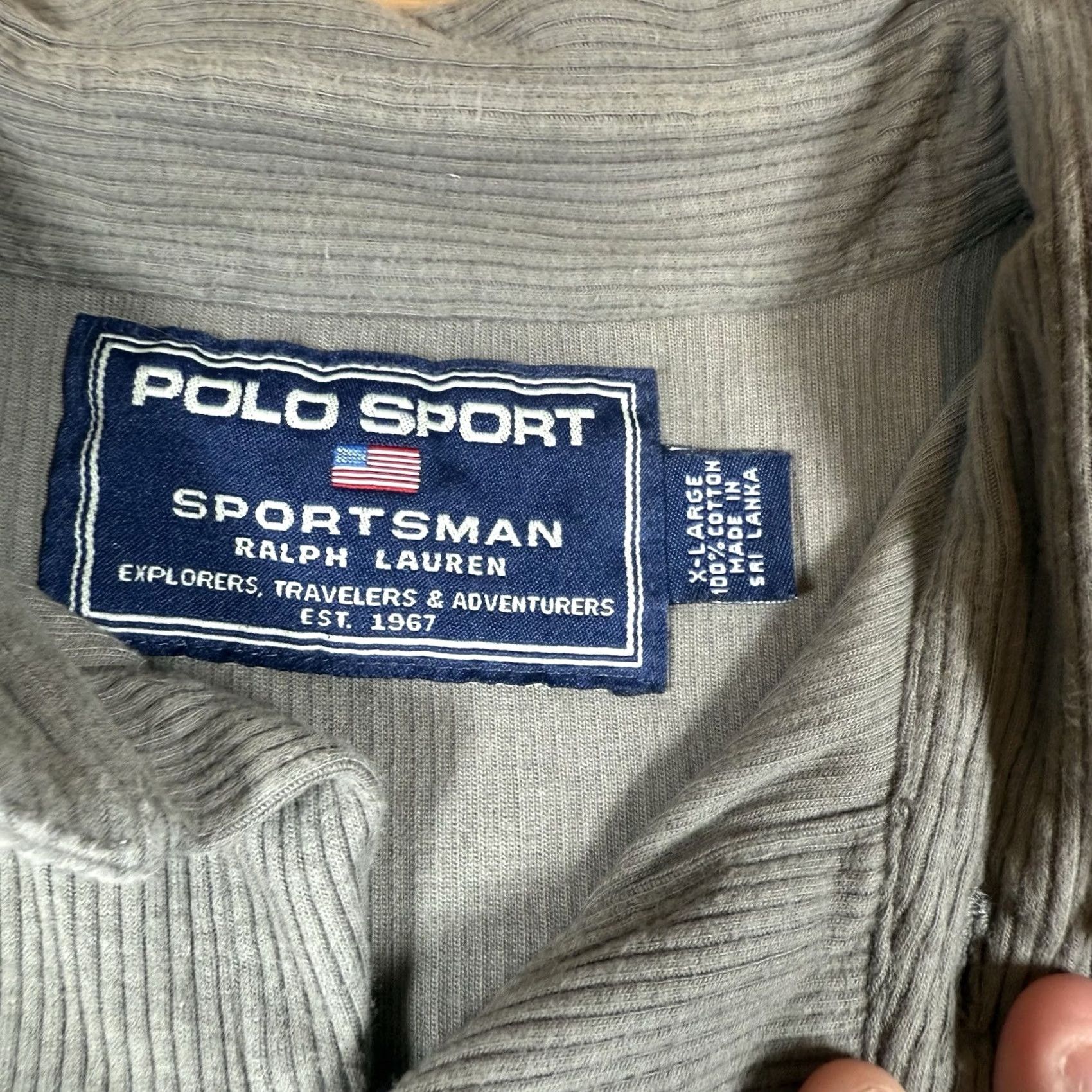 Polo Ralph Lauren VINTAGE Polo Ralph Lauren Sportsman Corduroy Shirt Mens XL Grey Pockets Long Sleeve Button-Up Size US XL / EU 56 / 4 - 3 Thumbnail