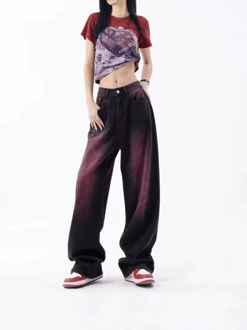 Japanese Brand × Jean American high street retro men's trendy purple washed jeans Size US 32 / EU 48 - 3 Thumbnail