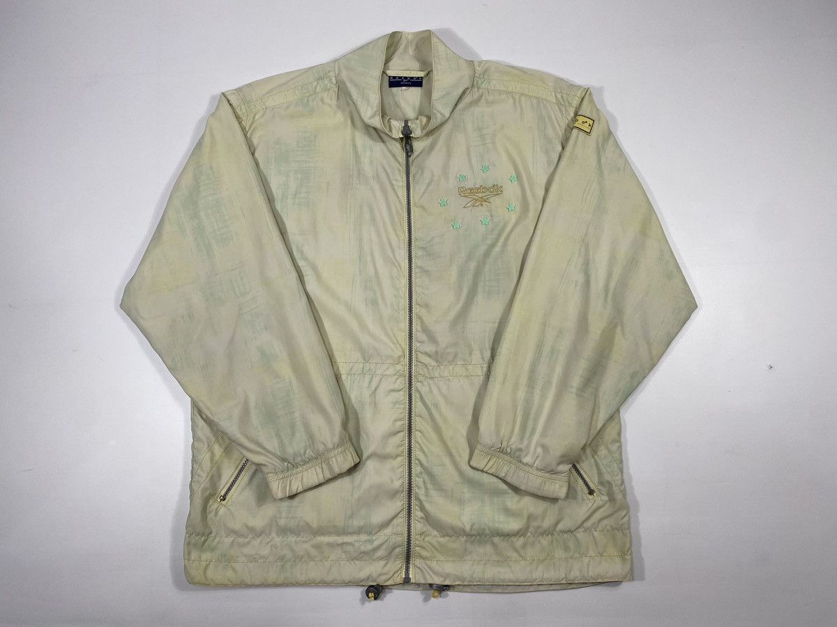 Reebok LASTDROP🔥 Vintage 90s Reebok Rare Pattern Stars Track Jacket Size L / US 10 / IT 46 - 18 Thumbnail
