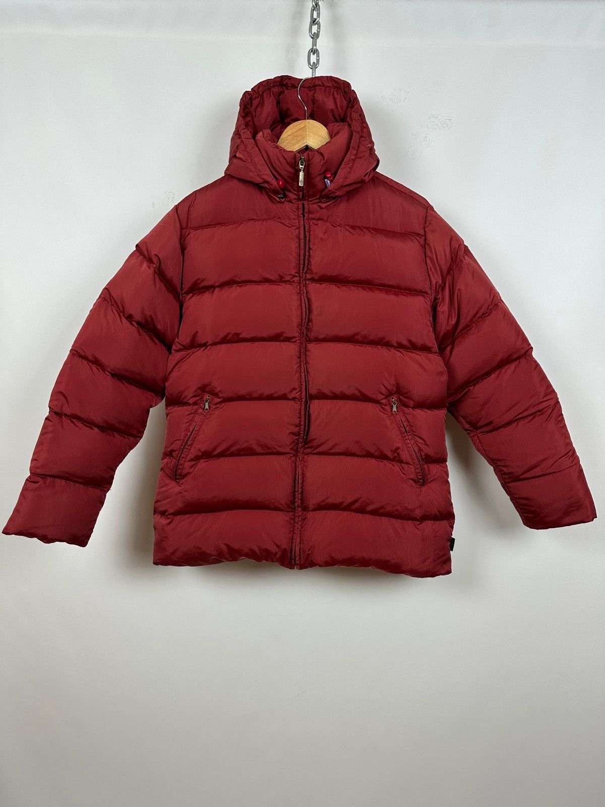 Moncler Vintage Moncler Nylon/Down Burgundy Puffer Jacket Size US L / EU 52-54 / 3 - 5 Thumbnail